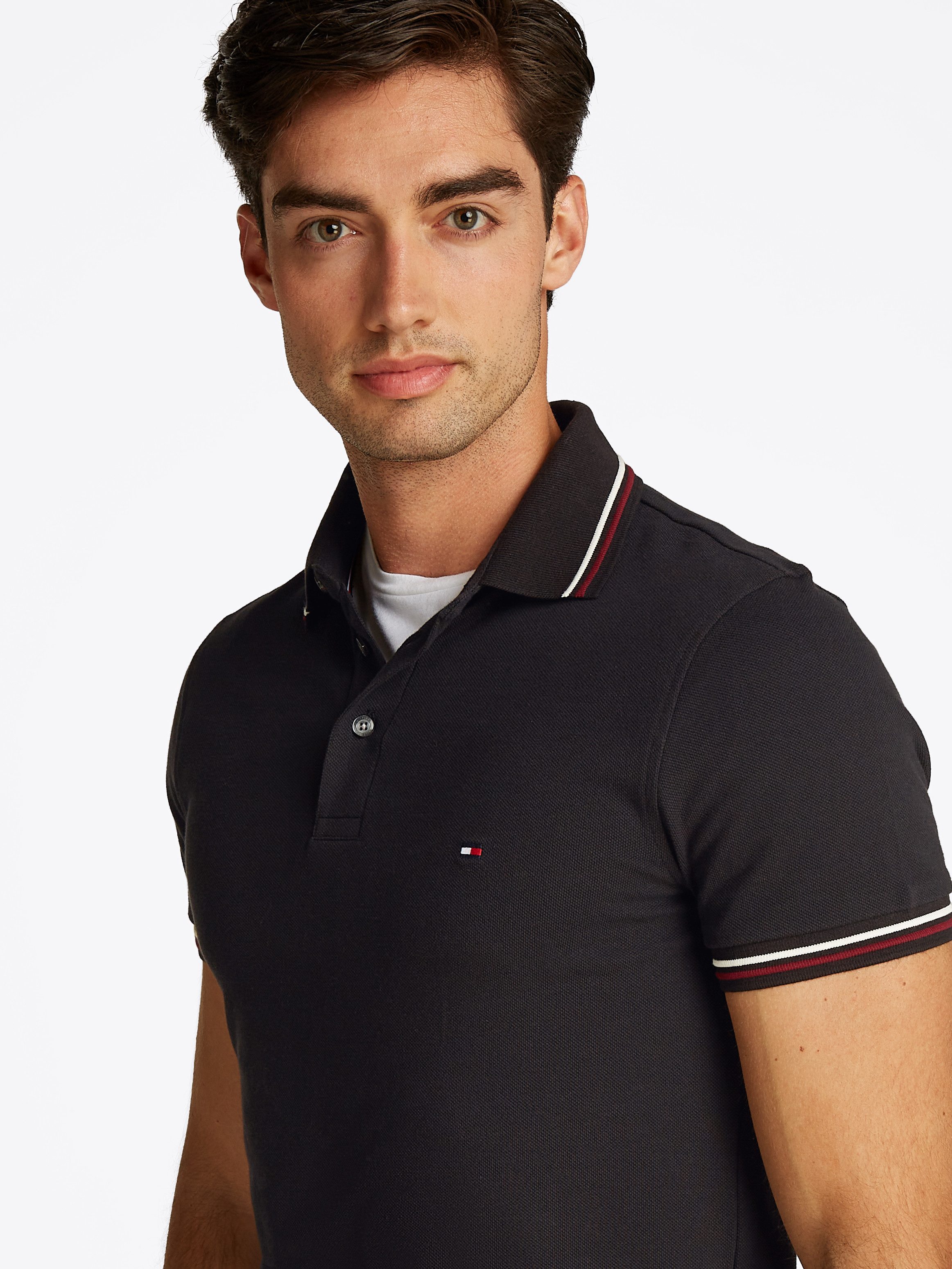 Tommy Hilfiger Poloshirt TIPPED SLIM FIT POLO mit Kontrast-Details