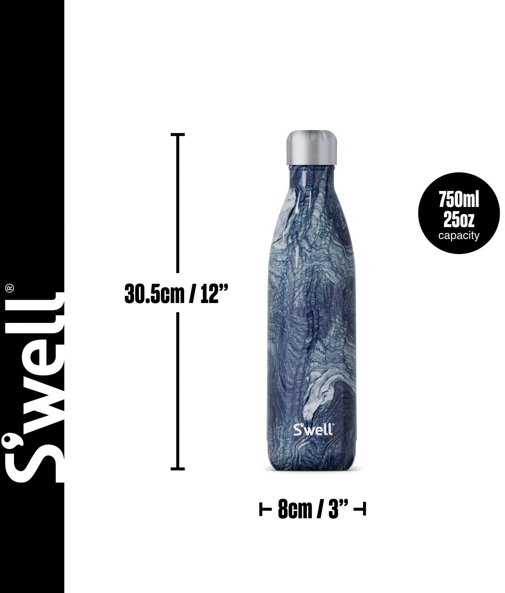 750 ml S'well Topaz, S'well Azurit-Marmor Isolierflasche