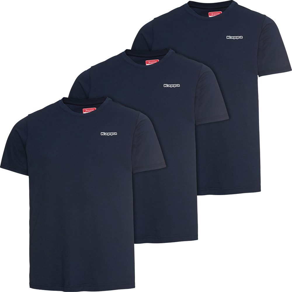 Kappa Kurzarmshirt aus 100% Baumwolle (Set, 3er-Pack) Für Damen und Herren