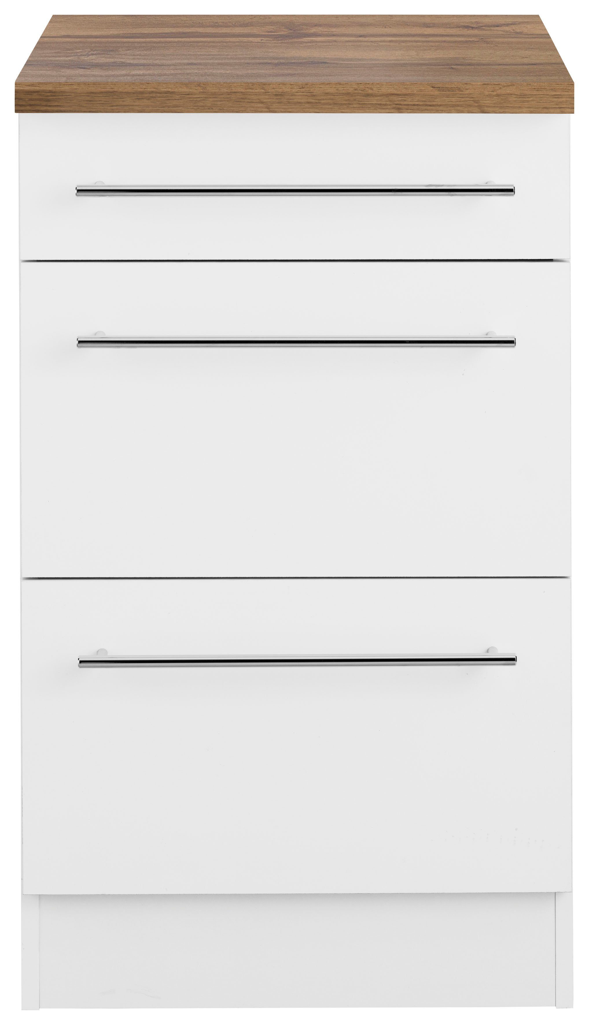 KOCHSTATION Unterschrank KS-Samos 50 cm breit, mit 2 großen Auszügen – Bild 2 von 5