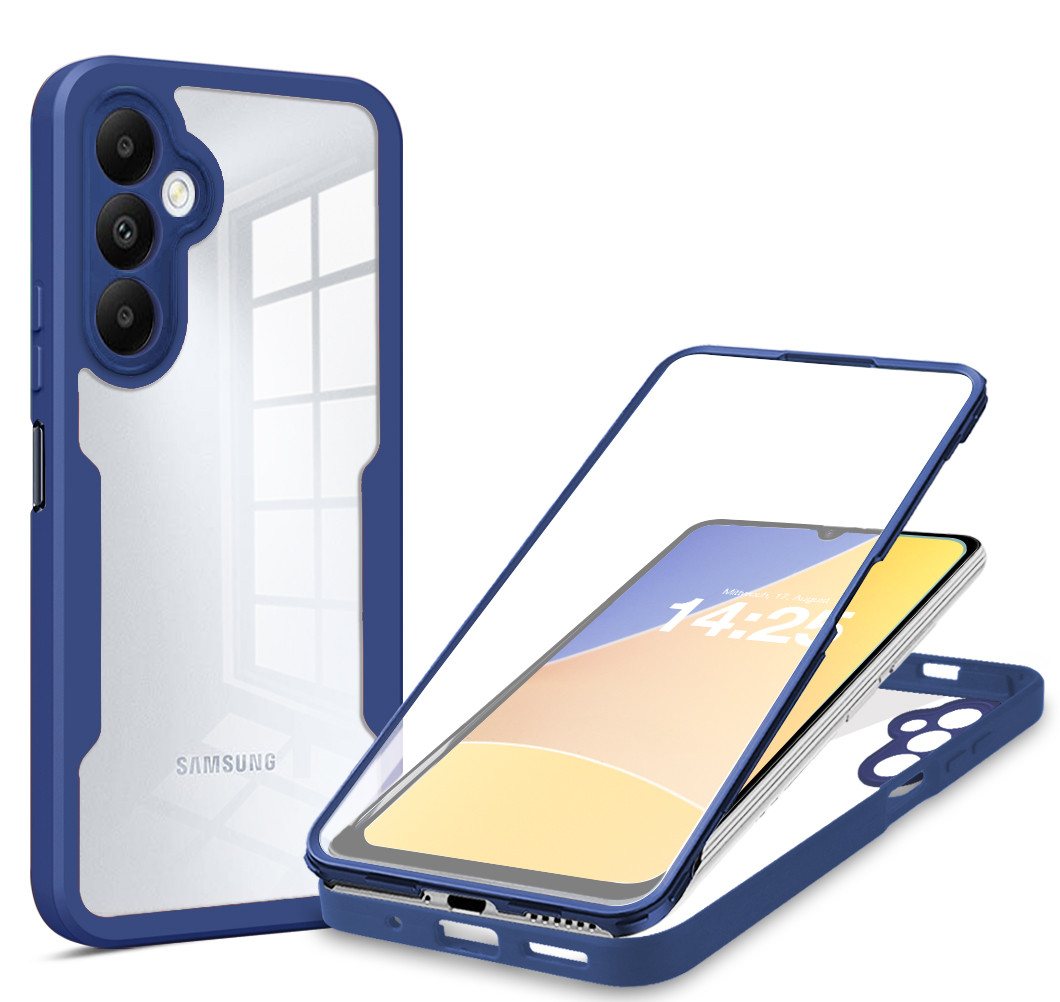 Tec-Expert Handyhülle 360 Grad Hülle für Samsung Galaxy A25 5G 6.5 Zoll, 6.5, Rundum Schutz Cover Case Hülle robust