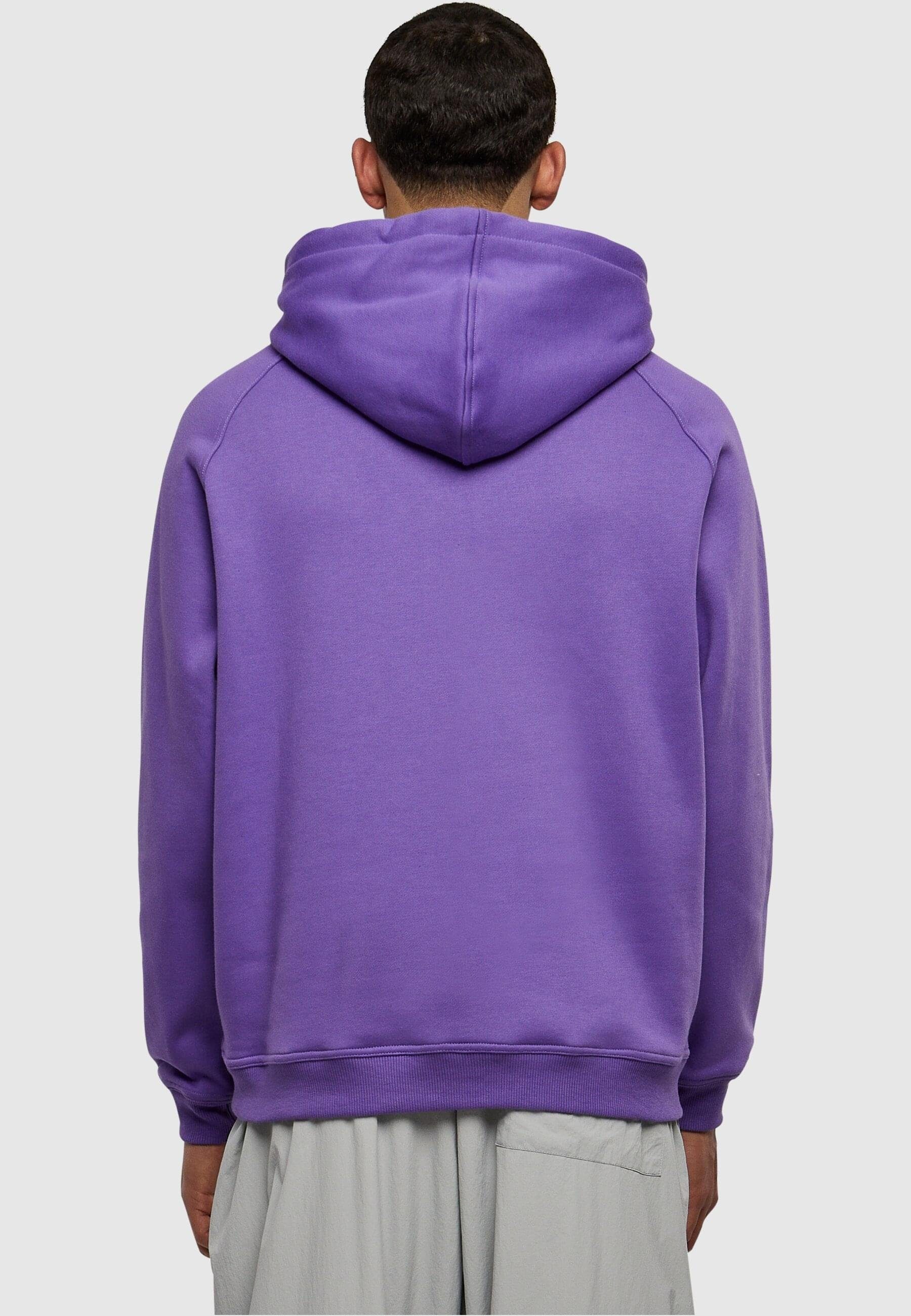 URBAN CLASSICS (1-tlg) Sweater Hoody ultraviolet Blank Herren