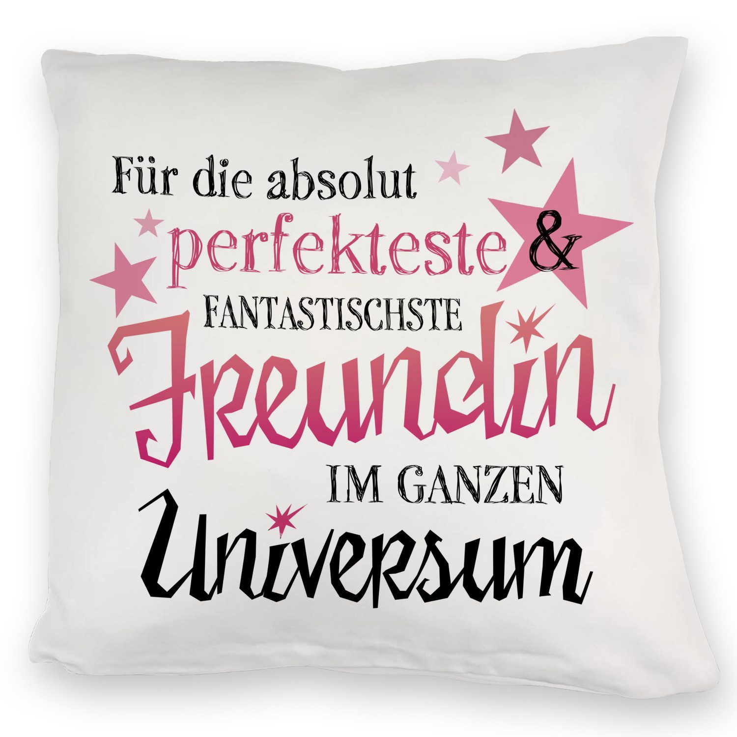 speecheese Dekokissen Freundschaft Kuschelkissen mit Spruch Für die perfekteste & Freundin