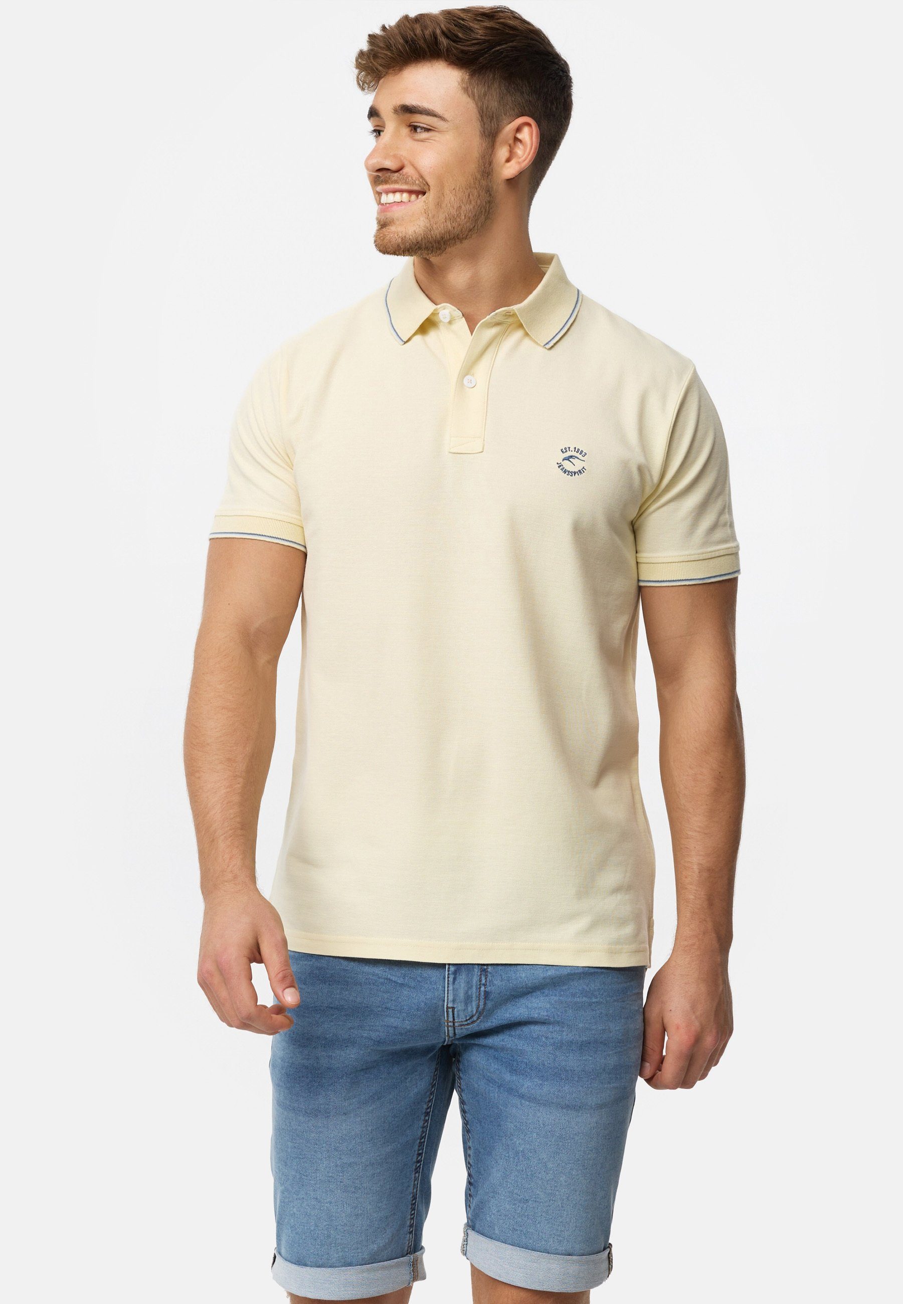 Indicode Poloshirt Wallo Anise flower