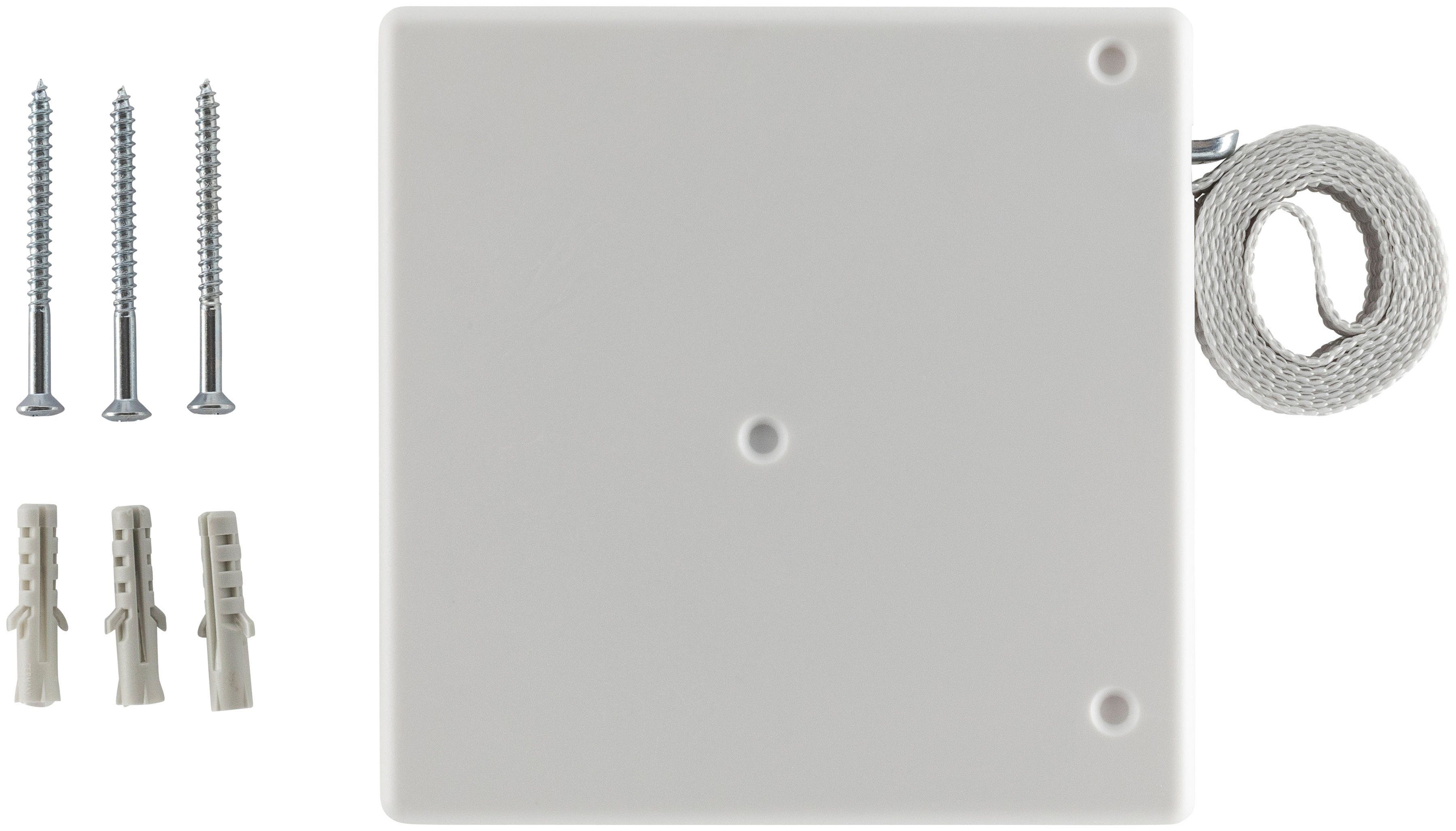 SCHELLENBERG Aufputz-Gurtwickler Minisystem, Aufschraubwickler inkl. 5 m Gurtband, Rollladengurtwickler zur Montage in der Fensterlaibung