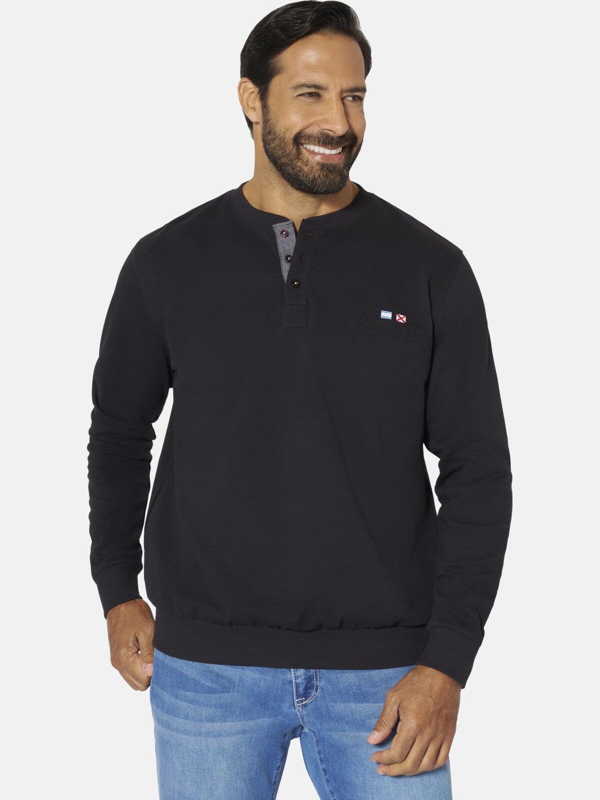 Jan Vanderstorm Sweatshirt VILJAR +Fit Kollektion, Bauchschnitt günstig online kaufen