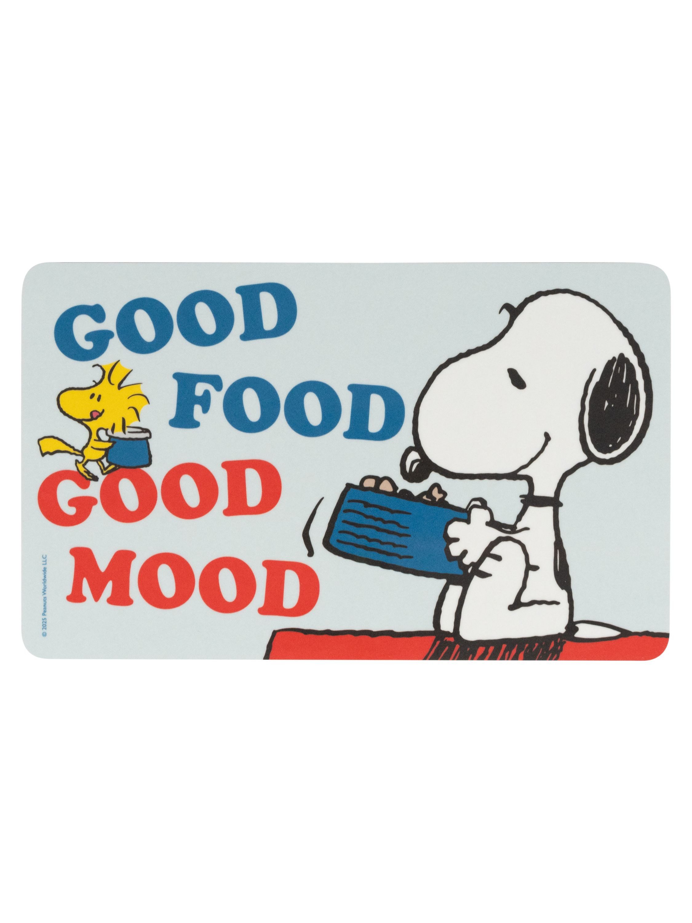 Frühstücksbrett Peanuts Snoopy Brettchen Good food Good mood Schneidebrettchen