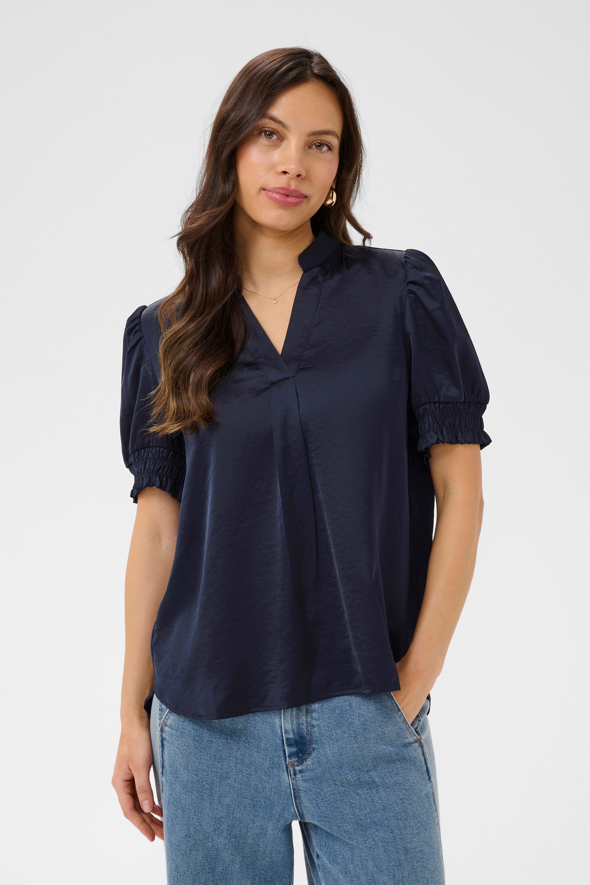 Saint Tropez Kurzarmbluse Bluse kurzarm PananSZ