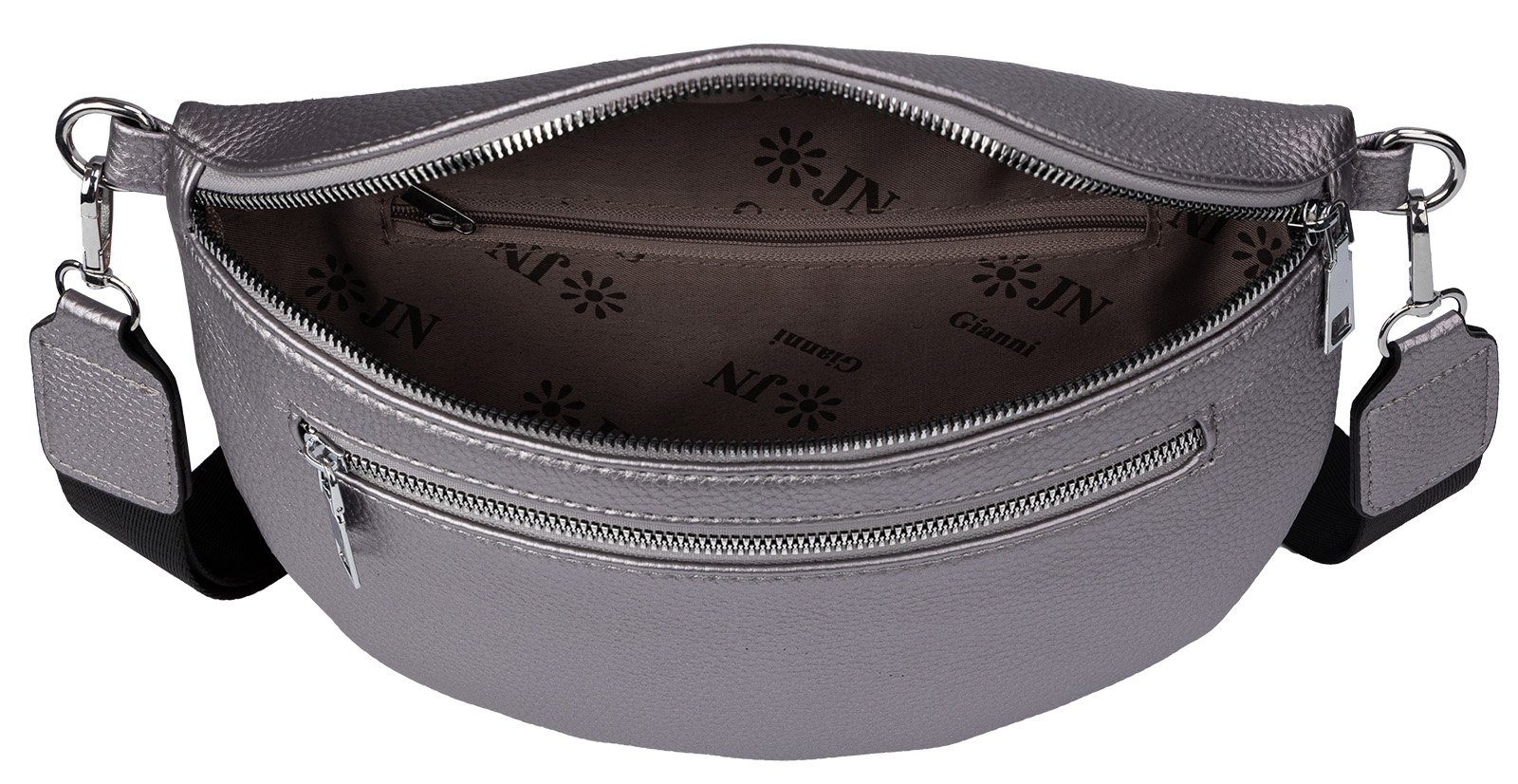 EAAKIE Gürteltasche Bauchtasche Umhängetasche Crossbody-Bag Kunstleder Italy-Design, als Schultertasche, CrossOver, Umhängetasche tragbar