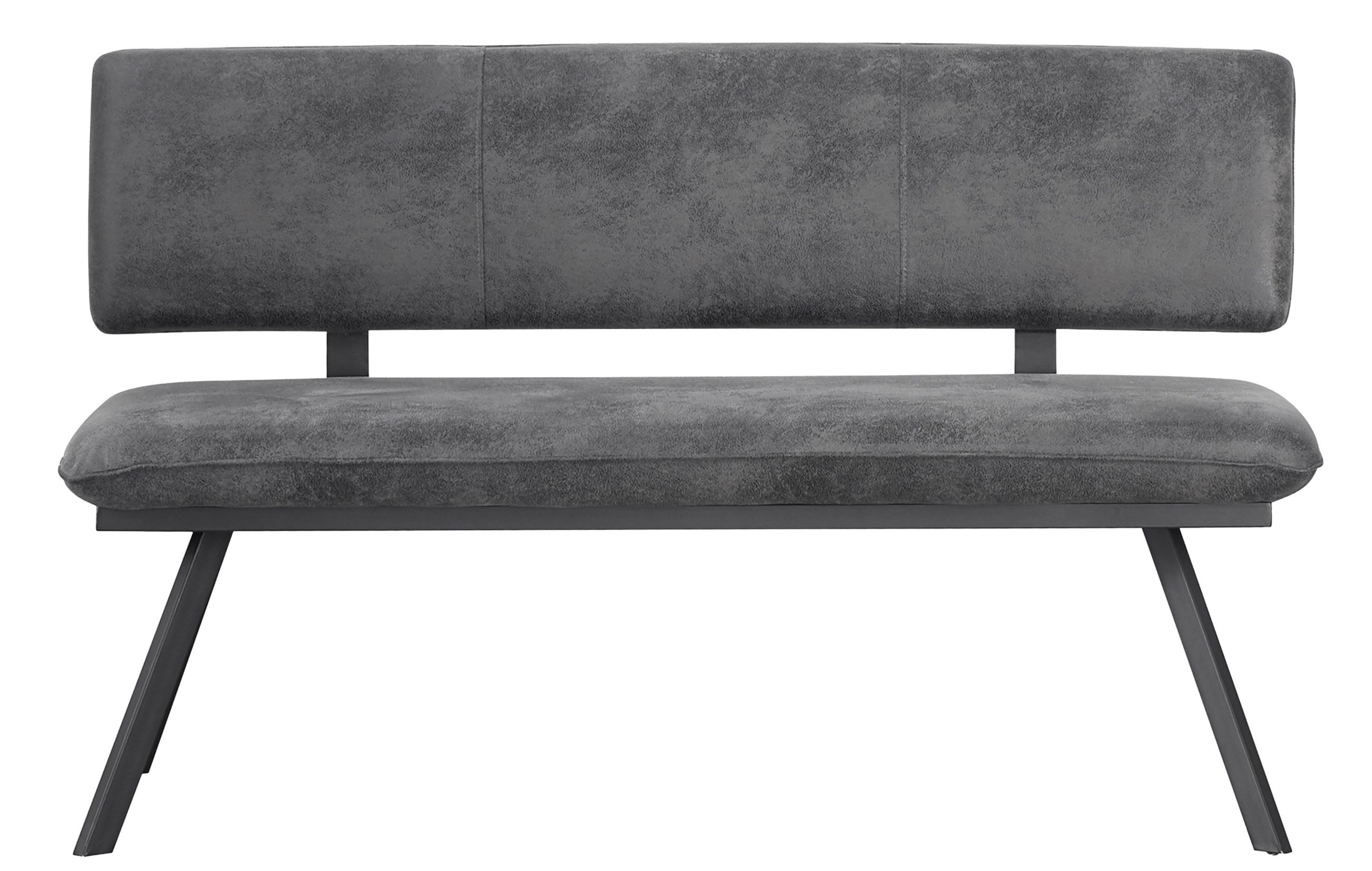 B&D home Essbank JUNA (1-St), gepolstert, stabiles Metallgestell, mit Rückenlehne, in 140 oder 160cm