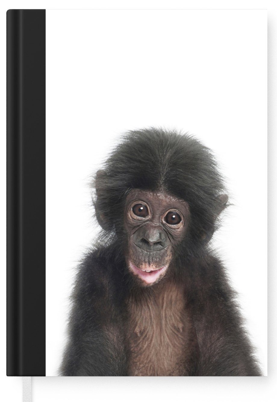 - Notizheft, Tagebuch, Natur Notizbuch Seiten, Journal, - Haushaltsbuch MuchoWow Tiere Affe - 98 Merkzettel, Schimpanse, A5,