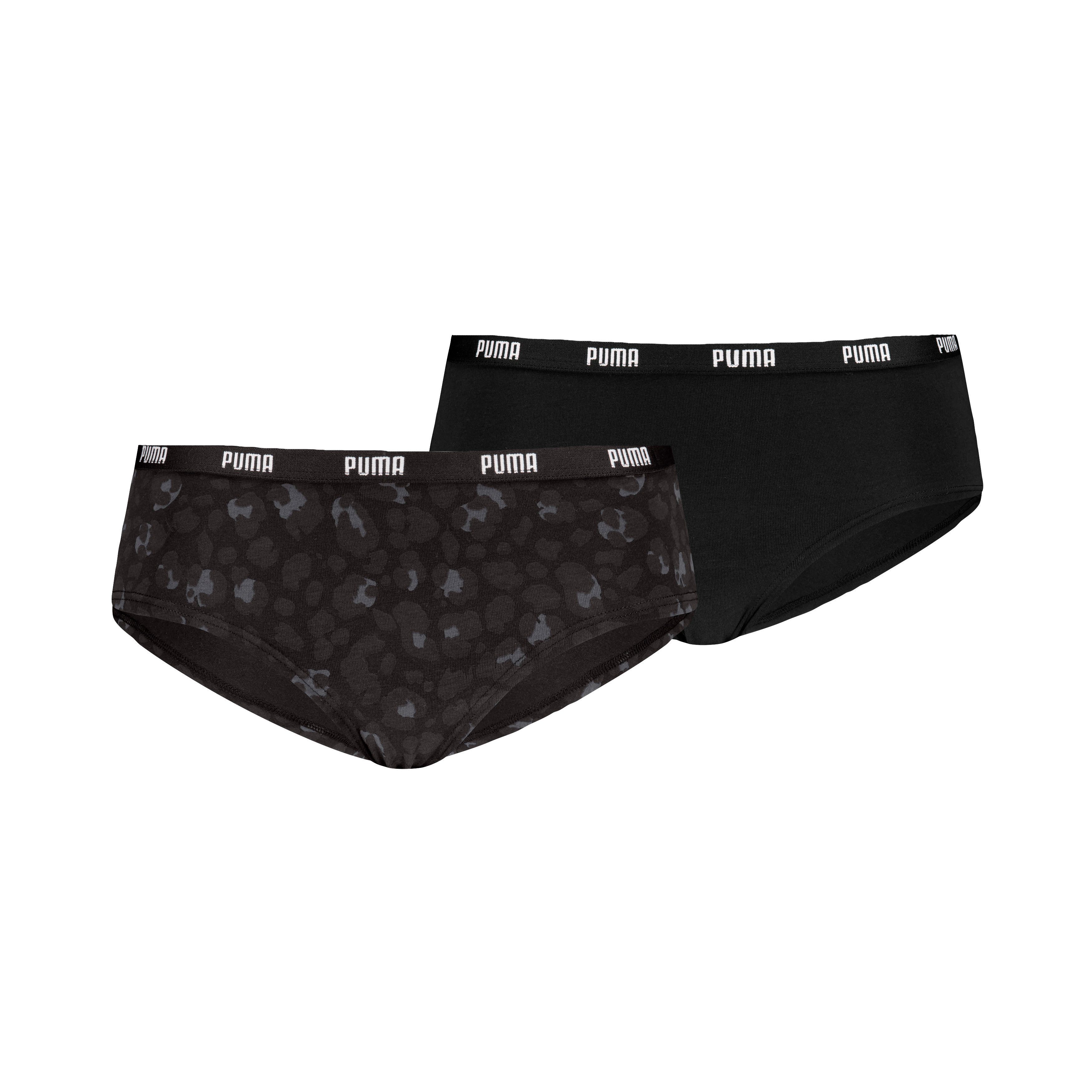 PUMA Hipster PUMA WOMEN PRINTED HIPSTER (2er Pack) mit elastischem Logobund