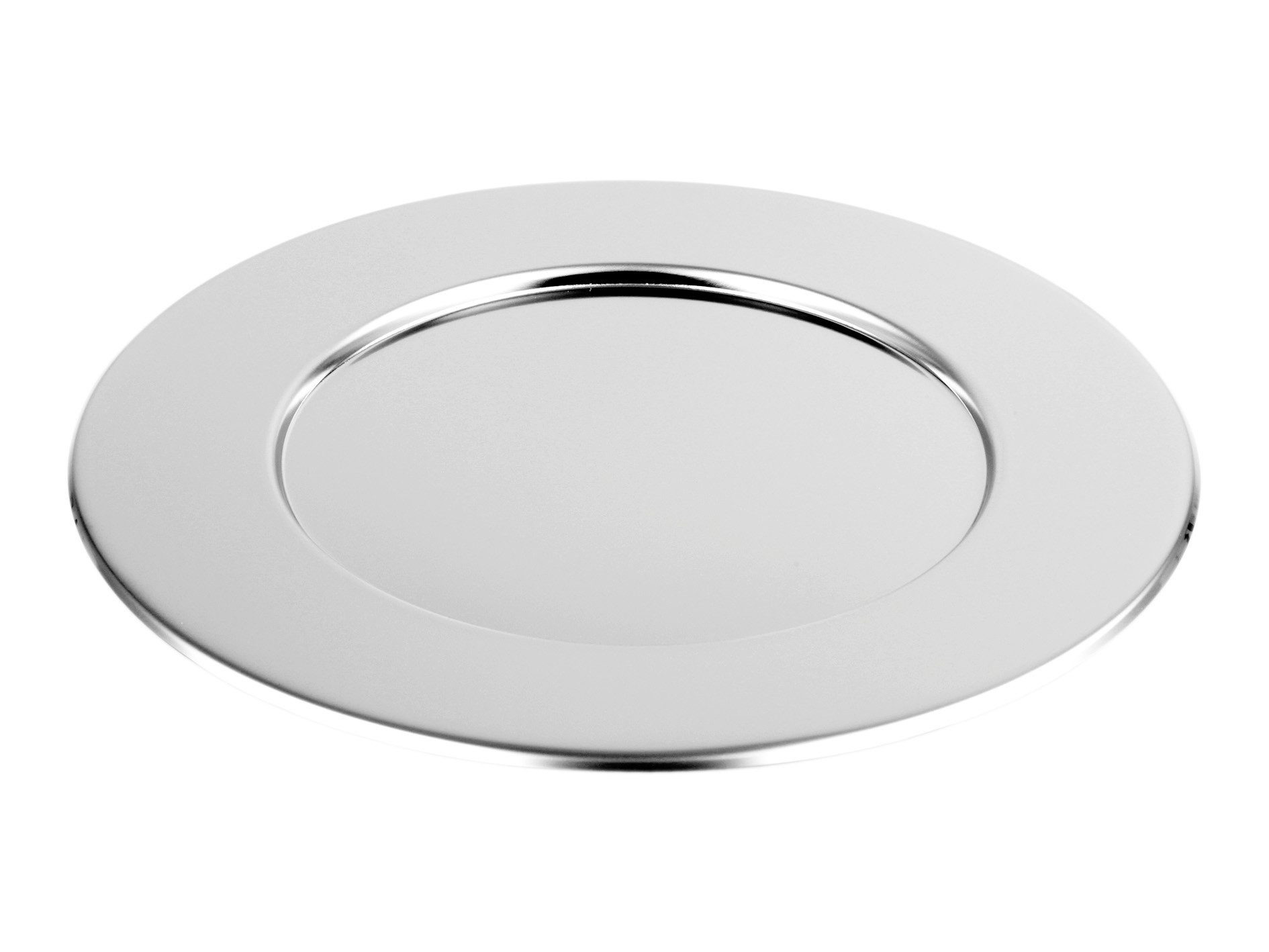 CHG Platzteller Dekoteller Servierplatte aus Edelstahl Ø 32,0 cm