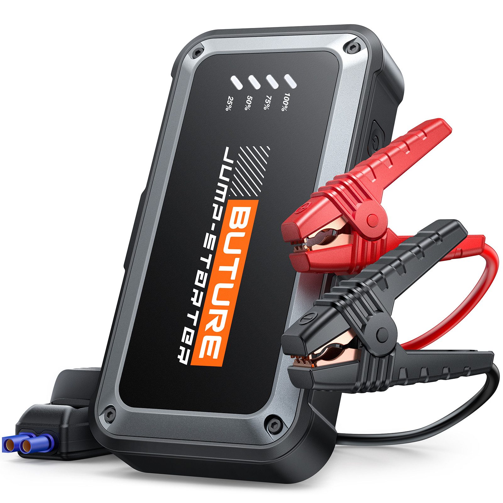 Buture Auto Starthilfe Powerbank 4000A 12V Starthilfegerät 16800 mAh (12 V), 4-in-1 LED-Leuchte, 9,0L Benzin Oder 8,5L Diesel, -20°C bis 60°C