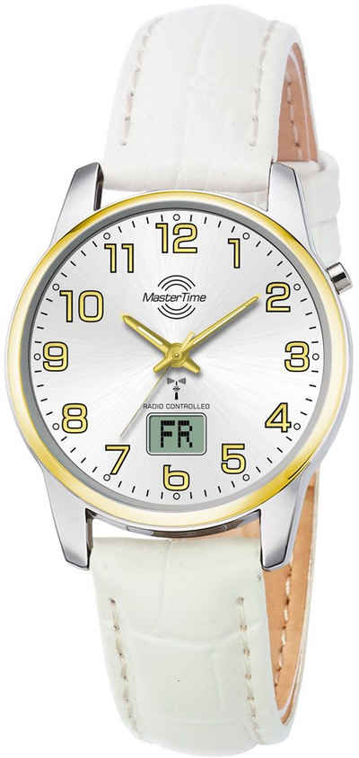MASTER TIME Funkuhr Basic, MTLA-10799-42L, Armbanduhr, Damenuhr, Datum, Leuchtzeiger
