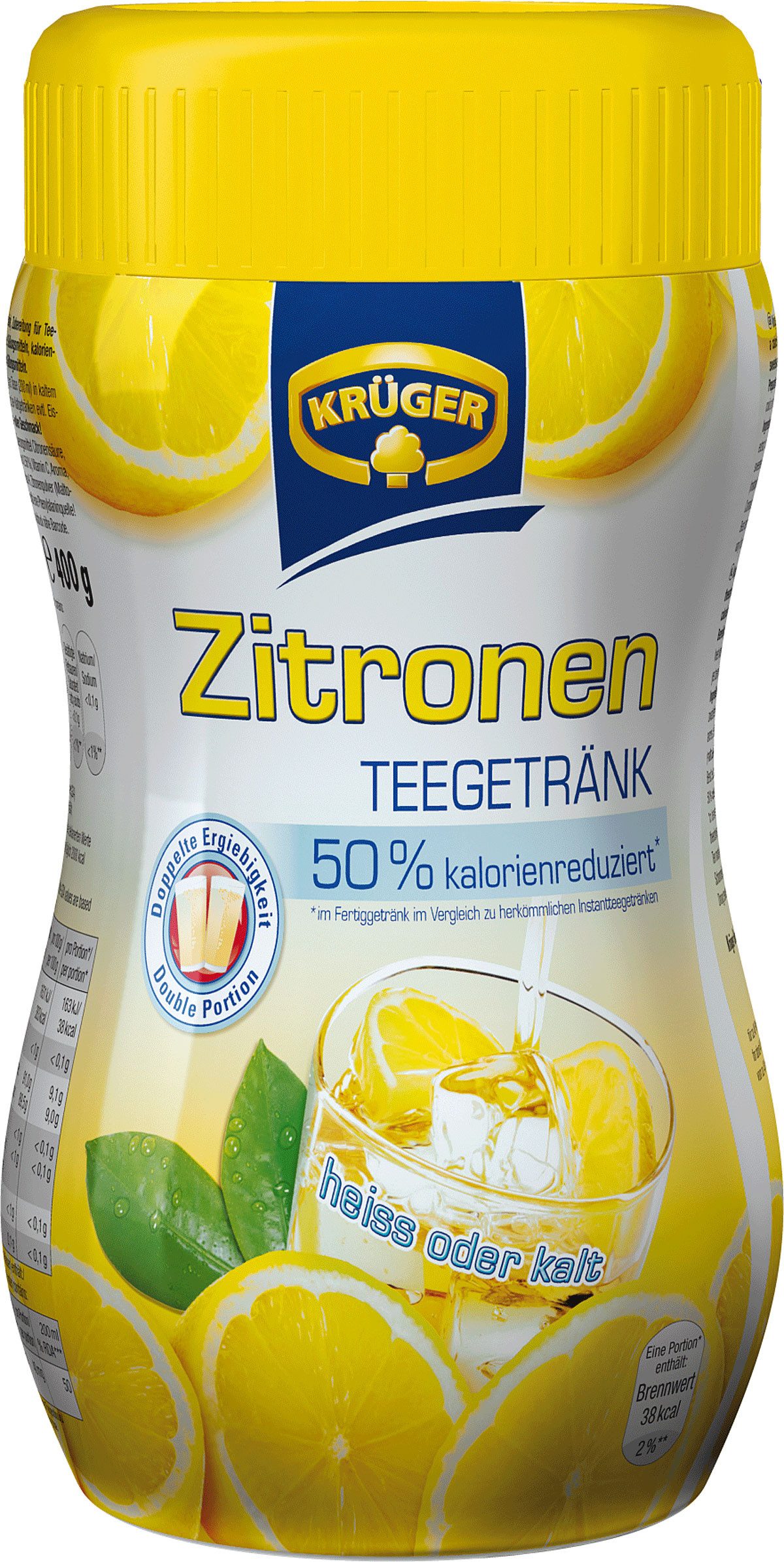 Krüger Tee, Krüger Teegetränk Zitrone 50 Prozent kalorienreduziert 6er Pack