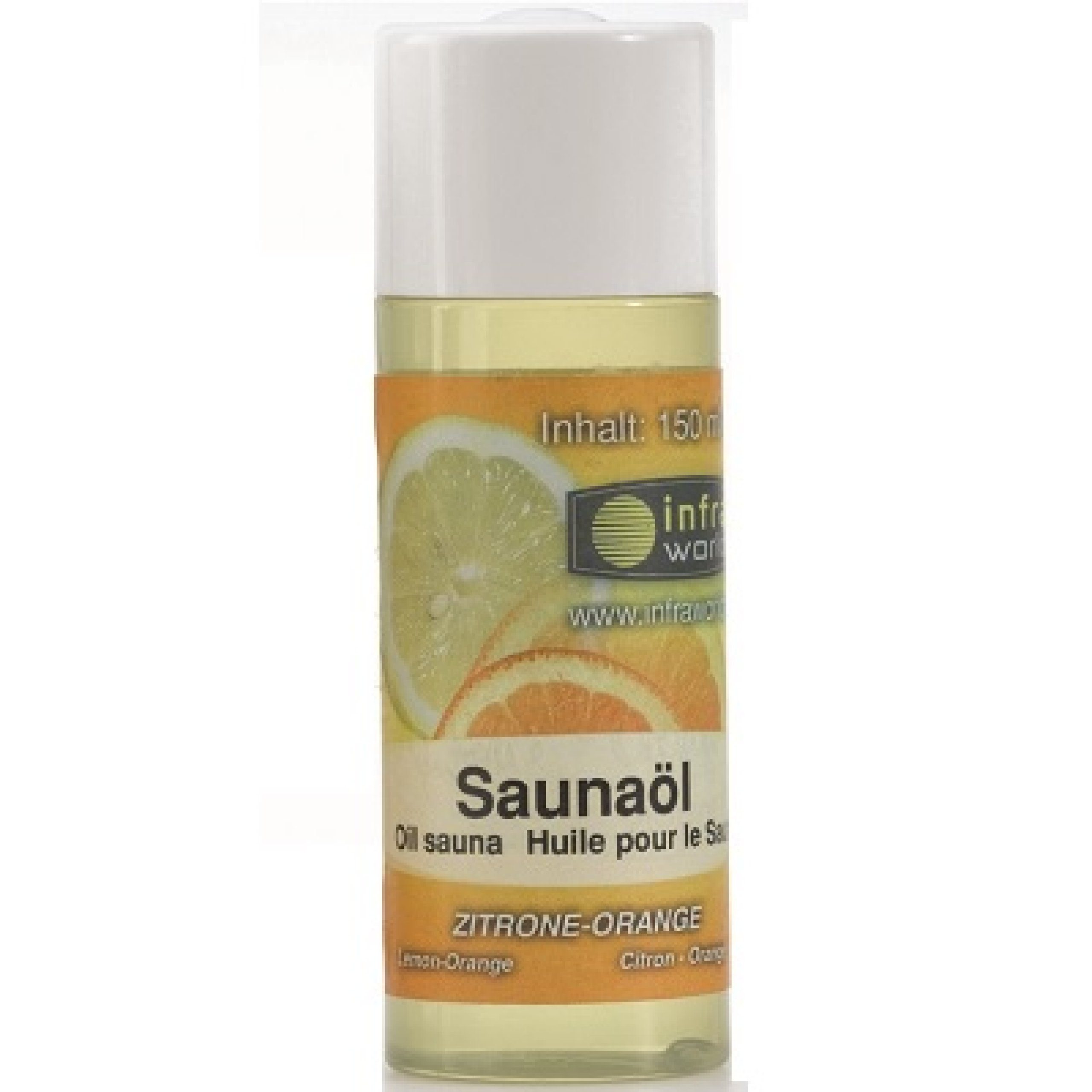 Aufgusskonzentrat Infraworld Saunaöl Zitrone Orange Saunaaufguss Saunaduft 150 ml