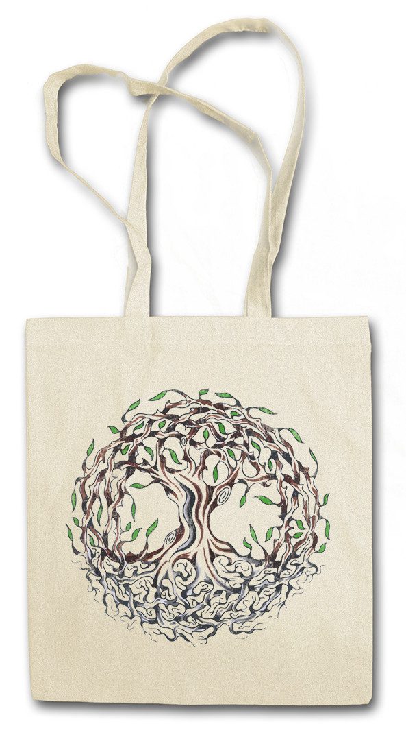 Beuteltasche Yggdrasil IX Stofftasche Asen Celtic Irminsul Tree Loki Of Life Thor