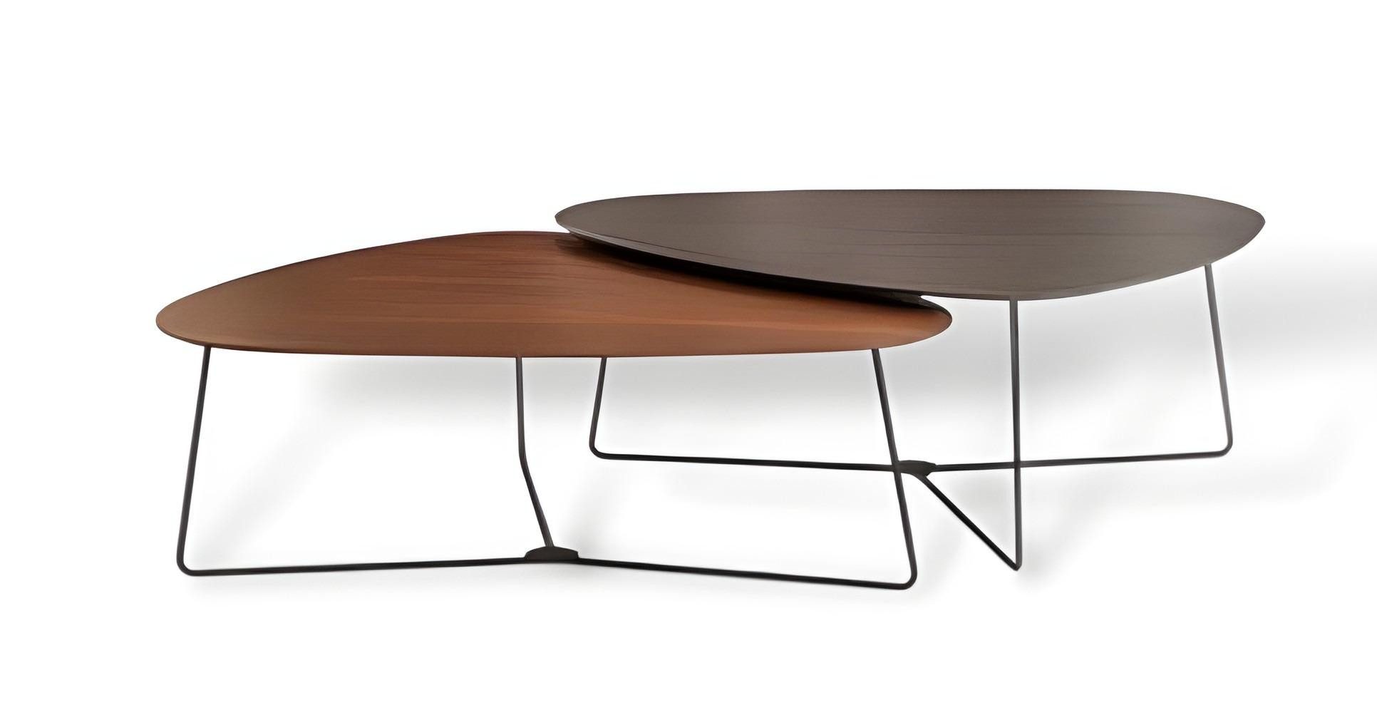 JVmoebel Couchtisch Holz Beistelltisch in Braun mit modernem Design und luxuriösem Flair (Set, Couchtisch 1, Couchtisch 2), Made in Europe