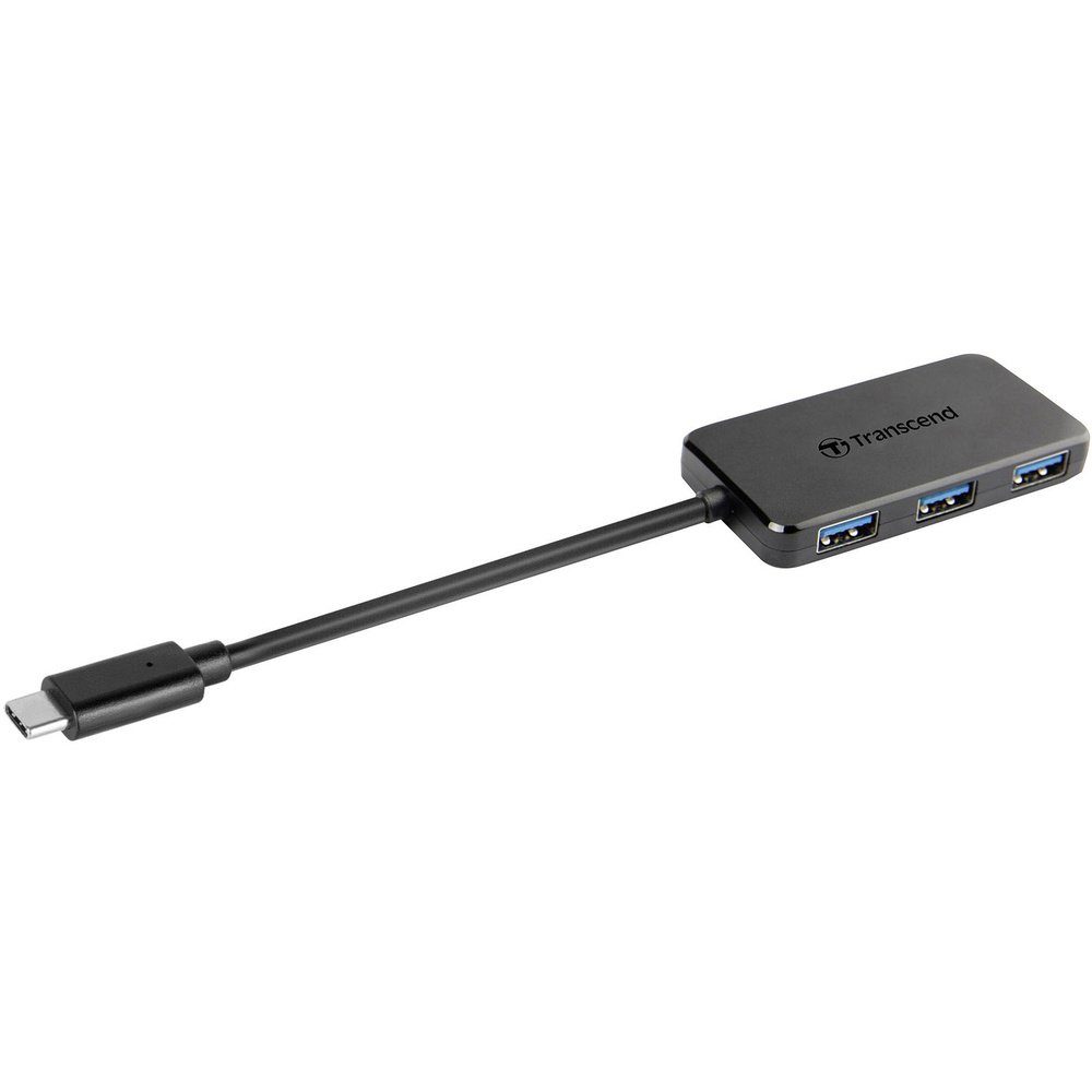 USB-Verteiler Transcend TS-HUB2C 4 Port USB 3.2 Gen 1-Hub (USB 3.0) Schwarz