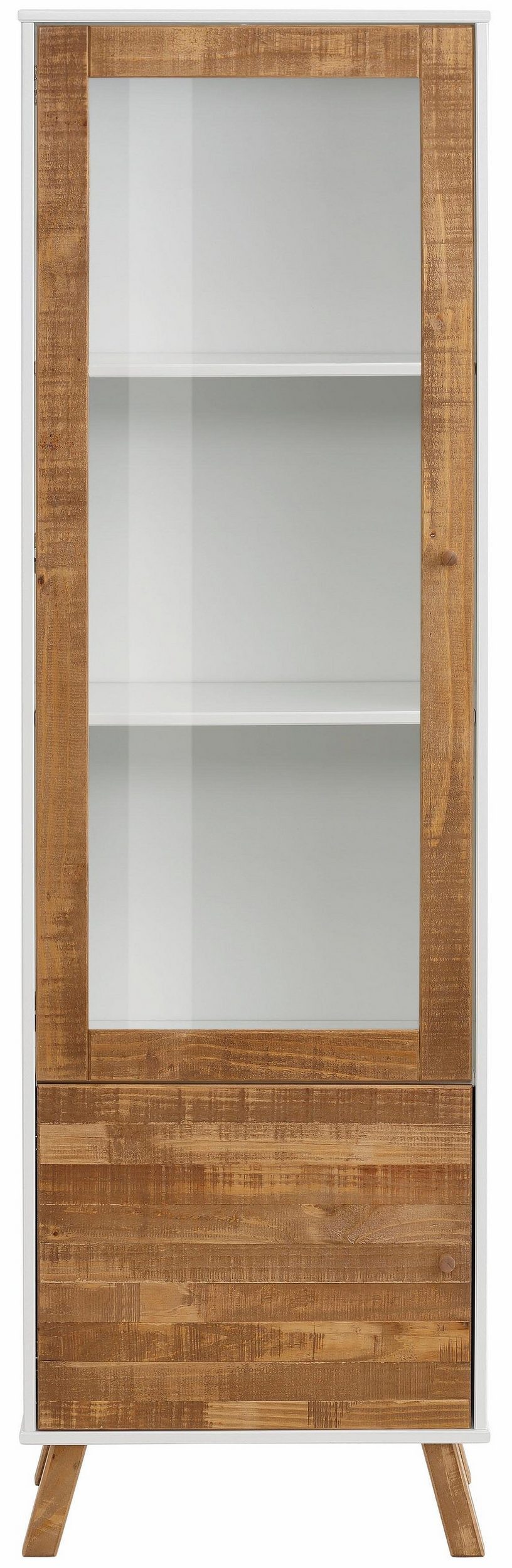 loft24 Vitrine Rafael Standvitrine, Glasvitrine, Kiefer, günstig online kaufen
