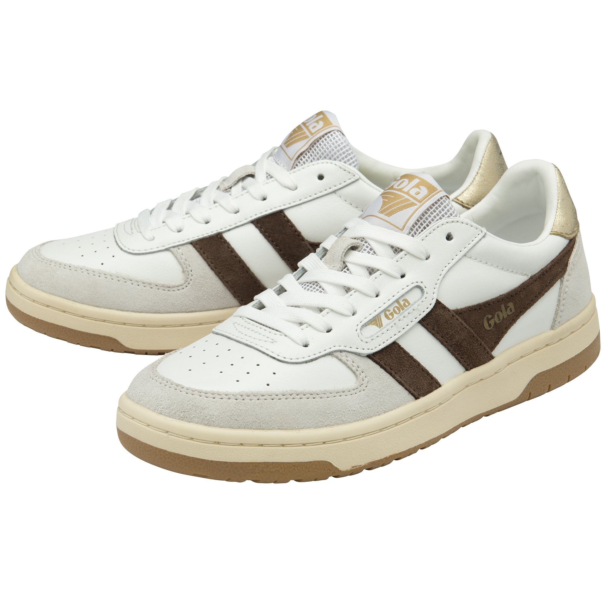 Gola Hawk 2025 weiss/dunkelbraun/gold Damen Sneaker günstig online kaufen