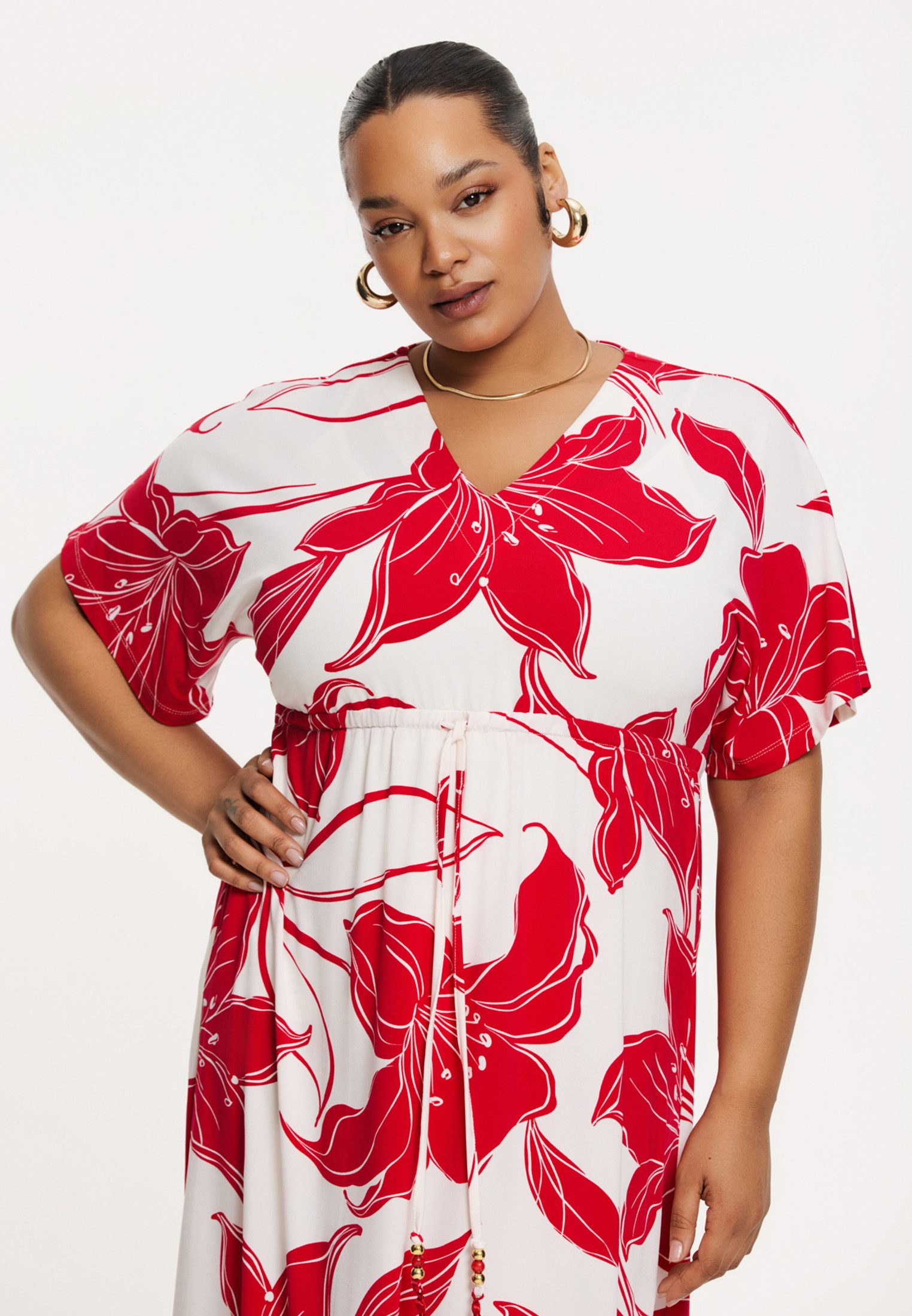 A-Linien-Kleid Damen Kleid mit Druck