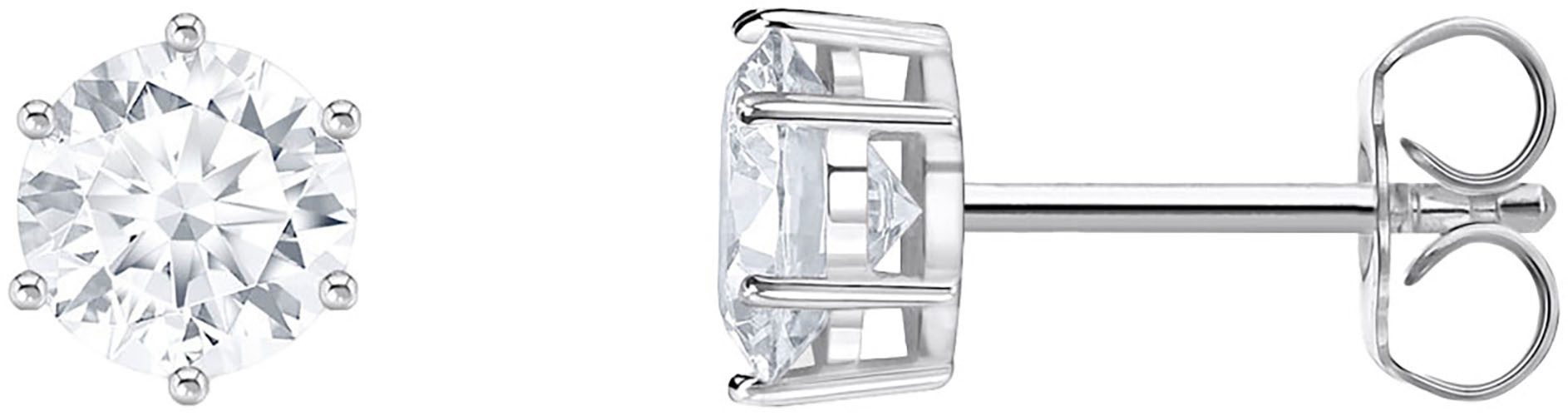 Paar Ohrstecker Schmuck Silber 925 Ohrringe Solitär, H2301