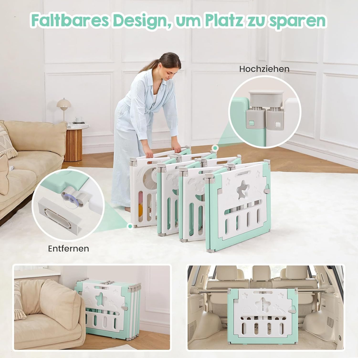 ToteBox Laufstall Babyschranke, Laufstall Laufgitter für günstig online kaufen