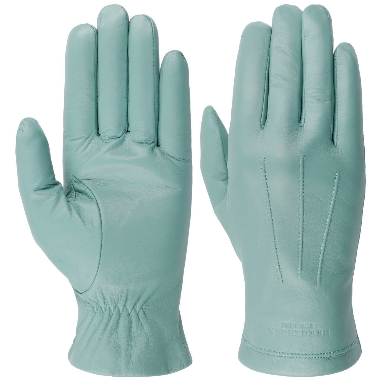 Seeberger Lederhandschuhe Handschuhe mit Futter mint