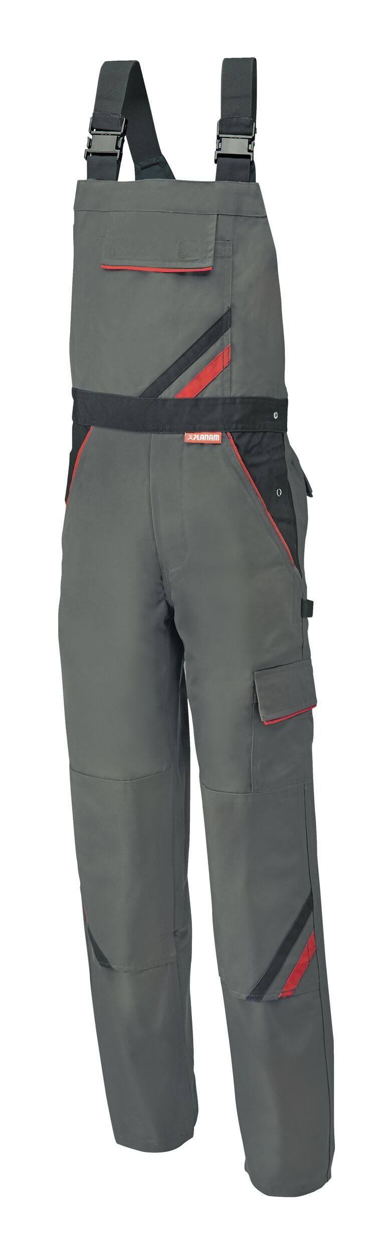 Planam Latzhose Highline, schiefer/schwarz