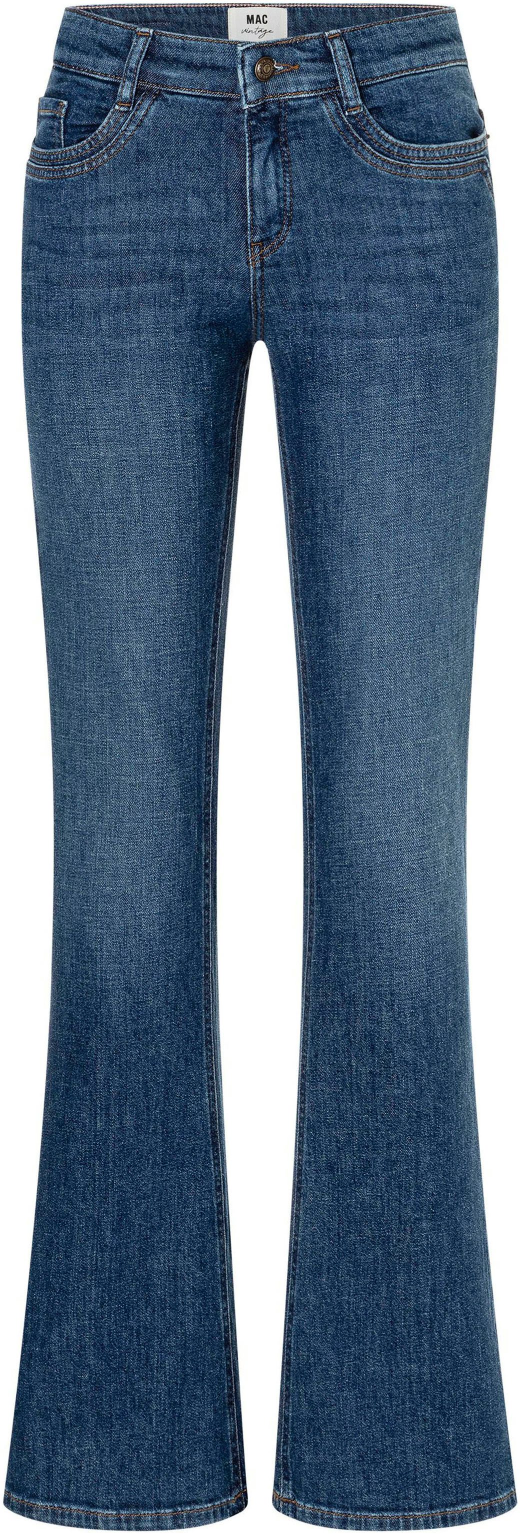 MAC Bootcut-Jeans DETROIT flared Aufwendig gearbeitete Details an den Vordertaschen