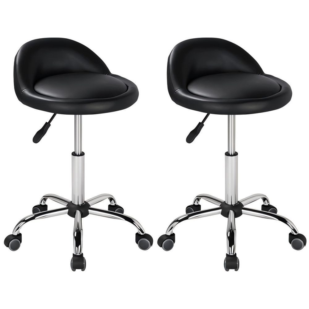 Yaheetech Drehhocker Barhocker mit 5 Rollen (2 St), 2er-Arbeitshocker 55,5 günstig online kaufen