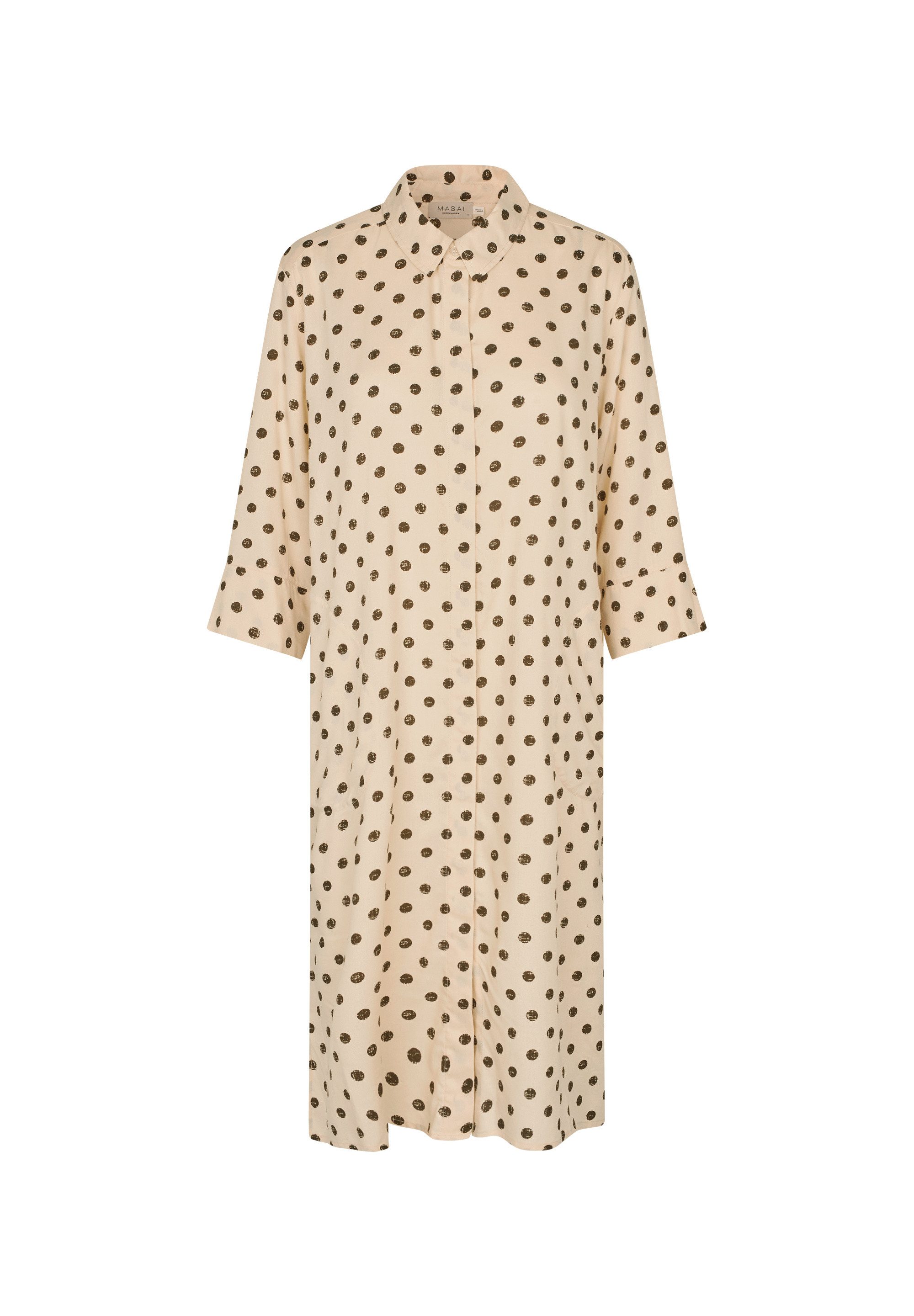 Masai Shirtkleid MaNimeso Dreiviertelärmeln und Einschubtaschen