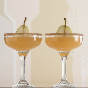 LAV Cocktailglas Champagne Coupe, Margarita, Martini, Wein Glassware, Gläser Set, Party, 6er 235cc
