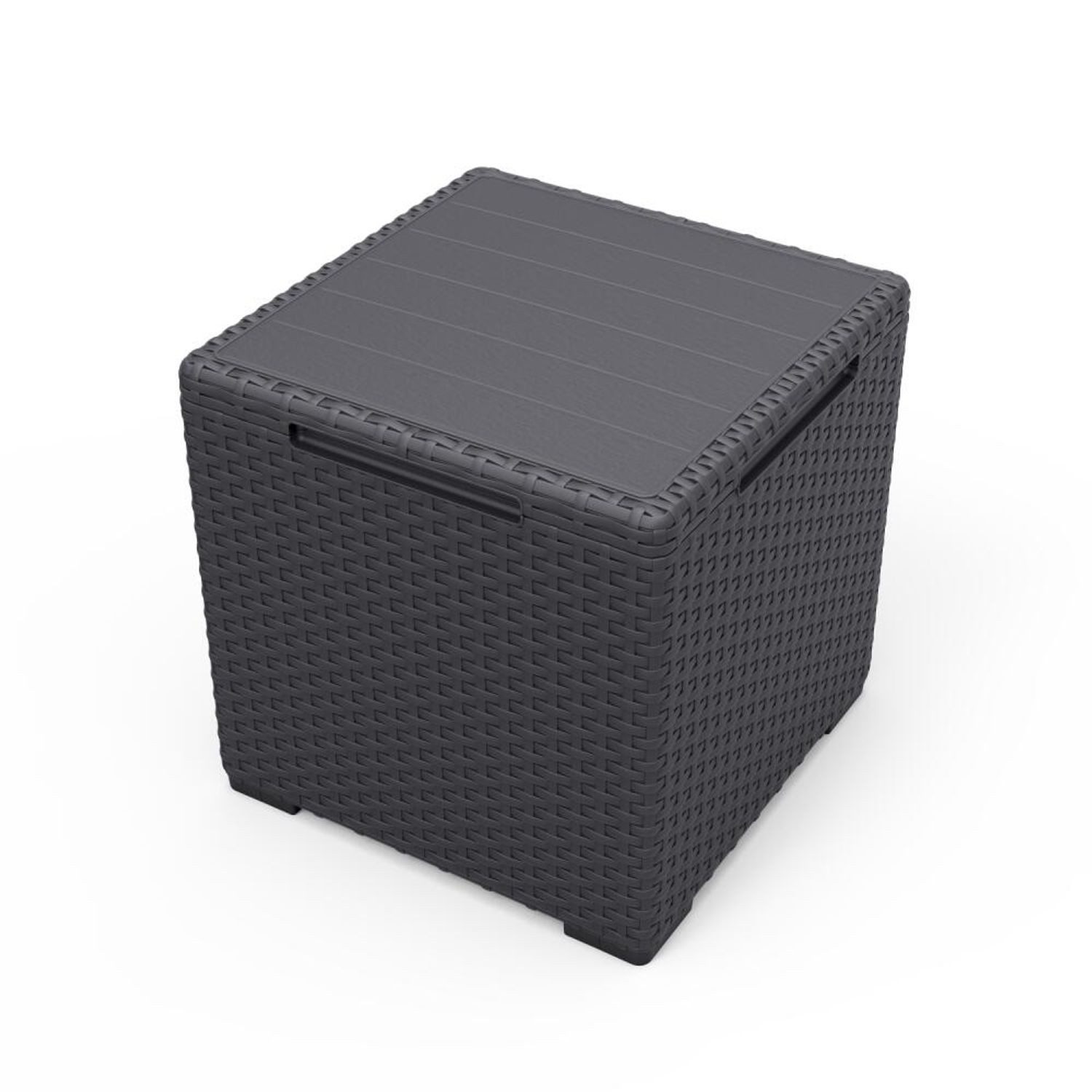 Jardin Хранилищаsbox 4x Keter Aufbewarungsboxen 37x37x37cm Schwarz Beistelltisch Garten