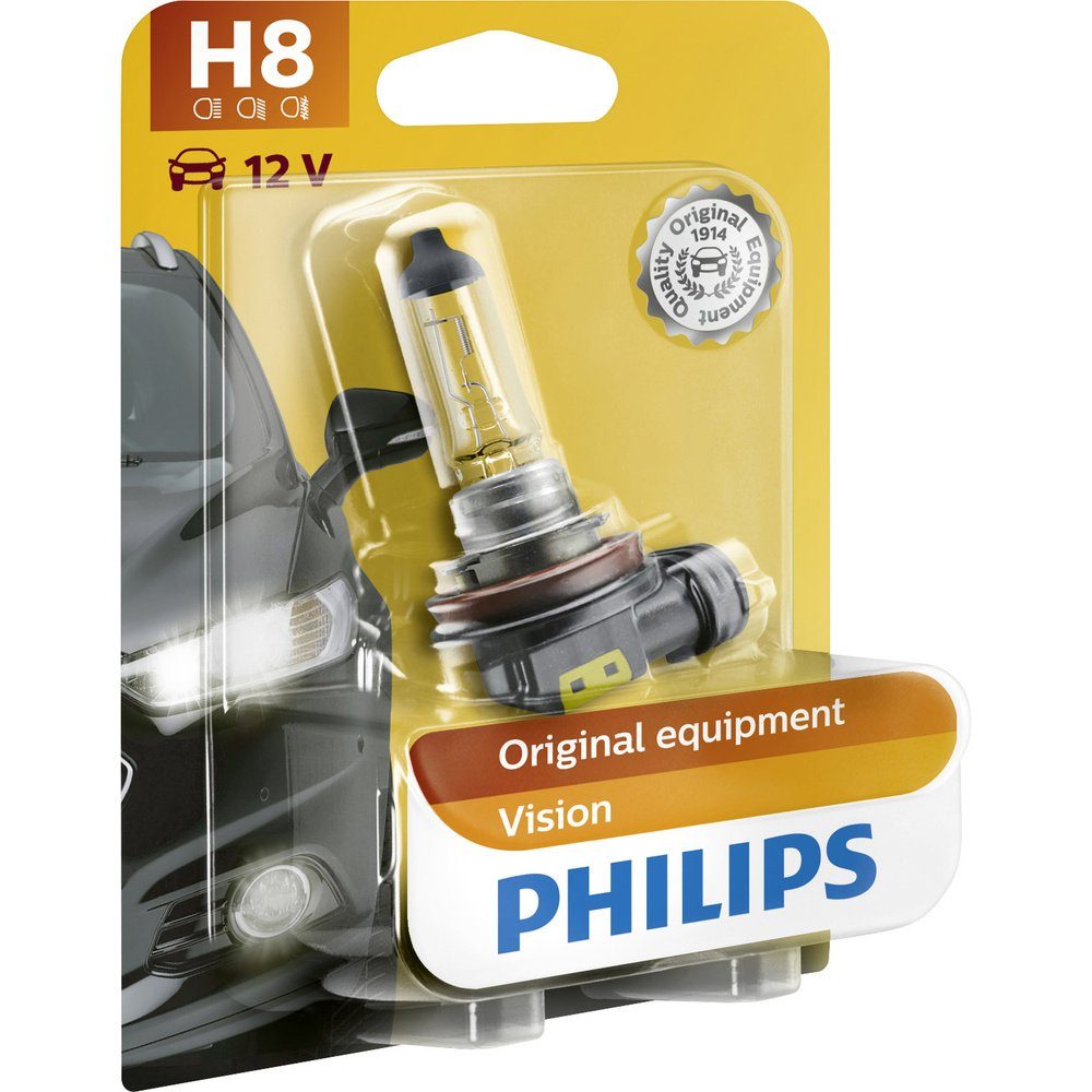 Philips Halogen Philips W KFZ-Ersatzleuchte H8 35 Leuchtmittel 12 V 12360B1 Vision
