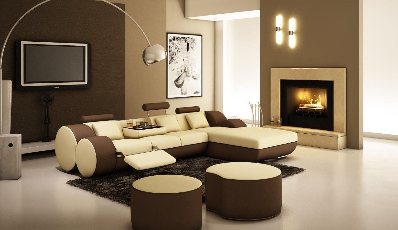 JVmoebel Ecksofa Ecksofa Sofa Leder Polster, Sitz Europe in Braun Made Couch Designer Couchgarnitur 