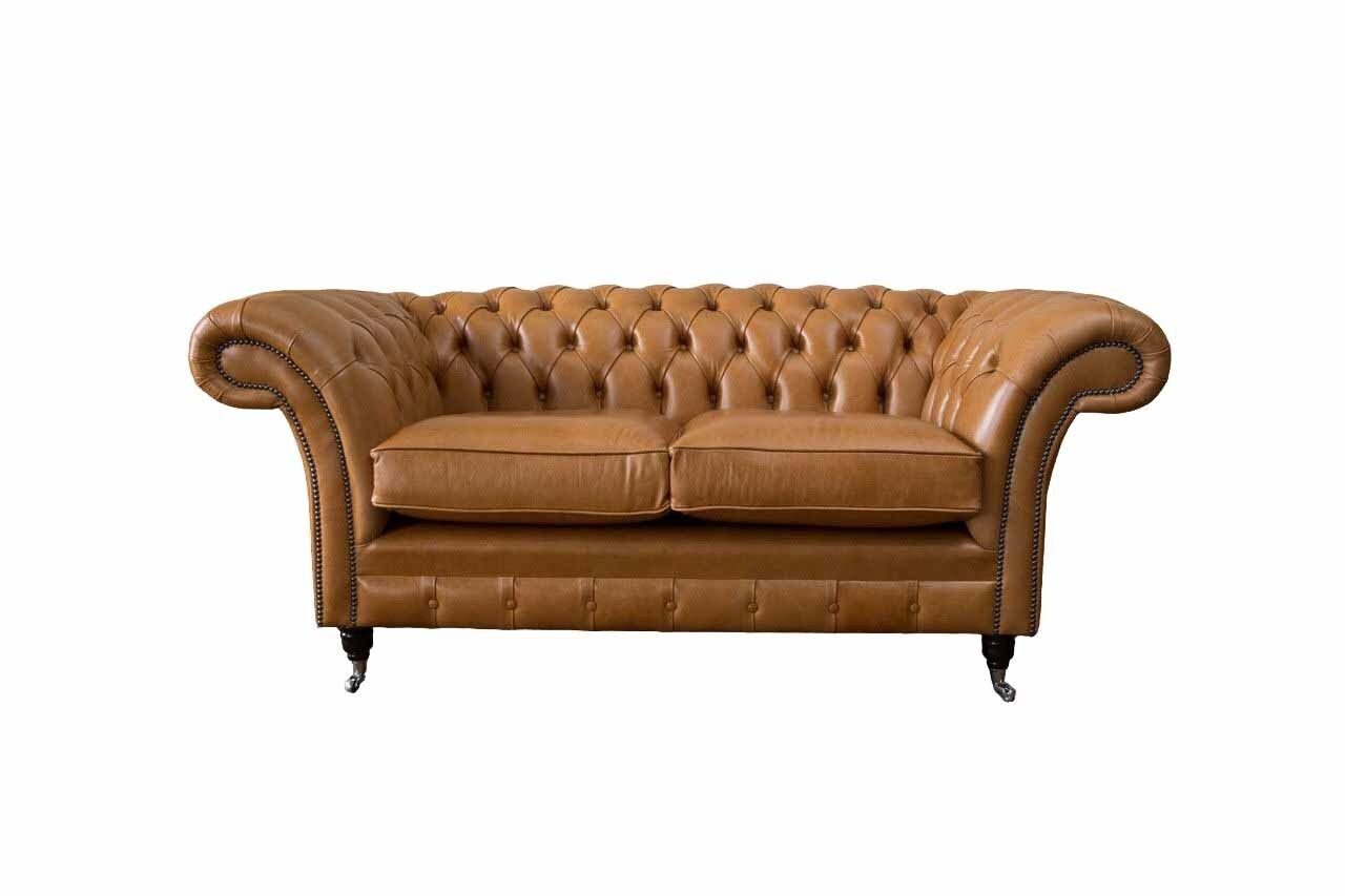 JVmoebel Sofa Chesterfield Zweisitzer Sofa 2 Sitz Sofas Polster Sitz Leder  Couch, Made In Europe