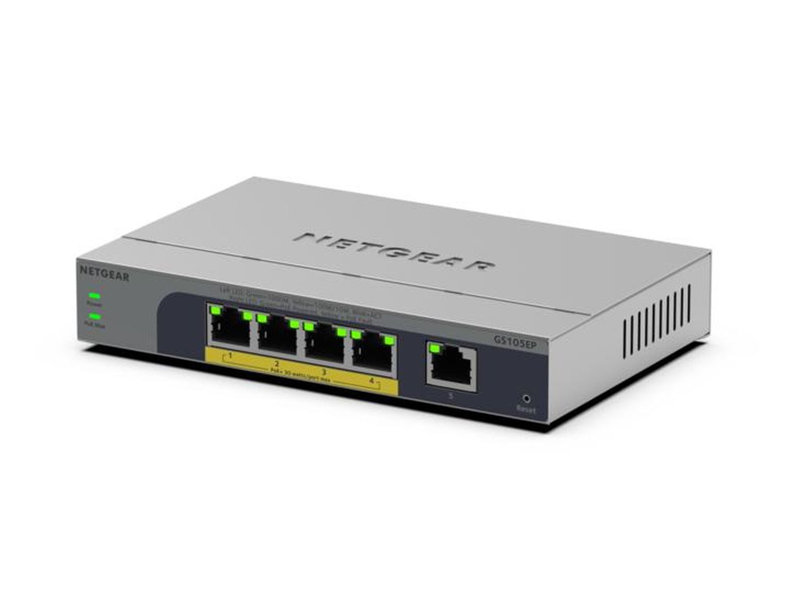 NETGEAR Easy Smart GS105EP - Switch - L3 - Smart - 1 x 10/100/1000 + 4 x 10/10 Netzwerk-Switch