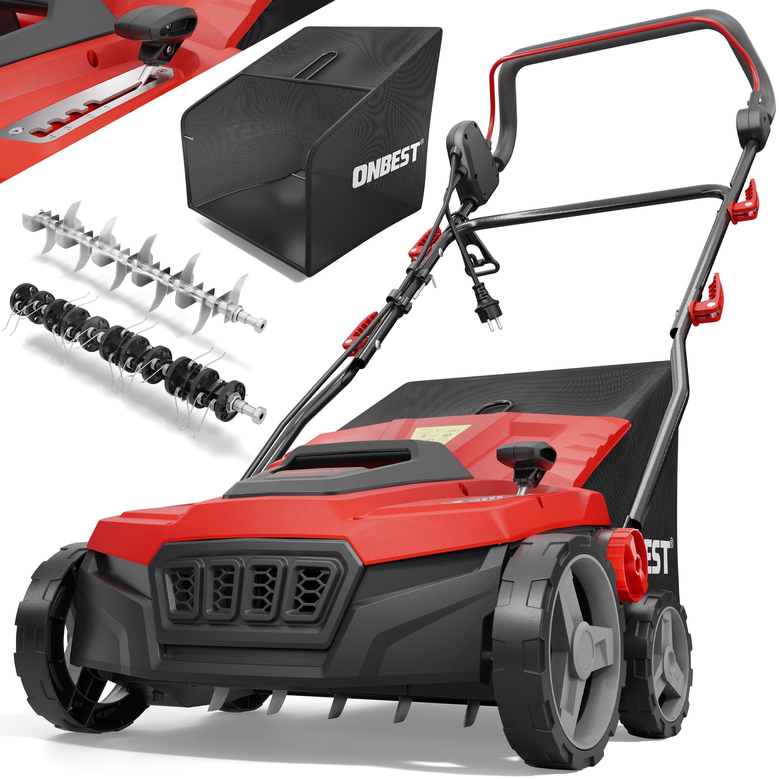Onbest Elektro-Vertikutierer / Lüfter S1838 2in1 günstig online kaufen