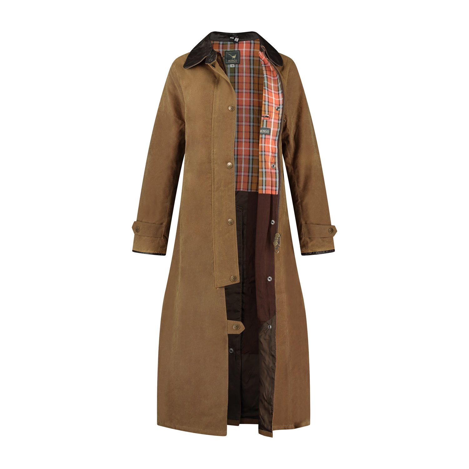 MGO Outdoorjacke und winddicht Sandstein Long Wax Lady Jane wasserabweisend Coat