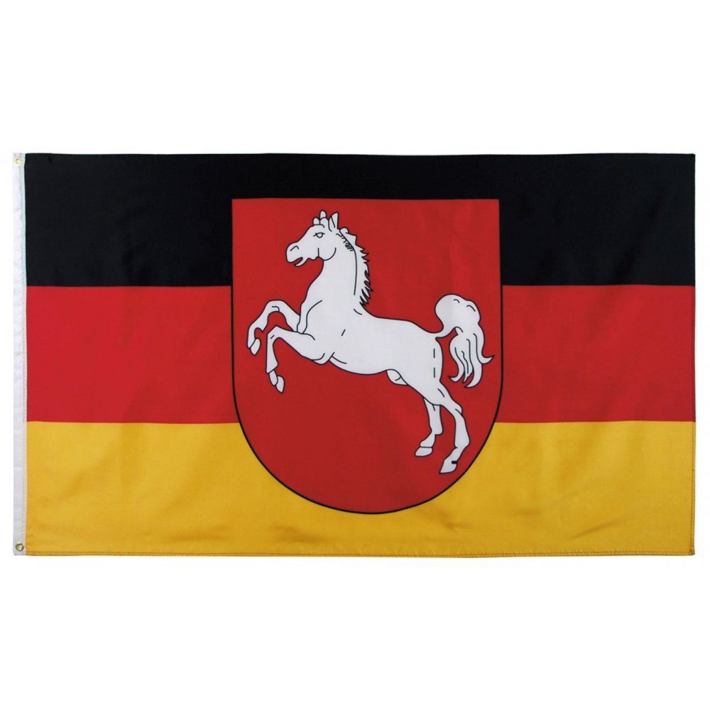 MFH Fahne Fahne 90 x 150 cm - Niedersachsen - schwarz/rot/gelb