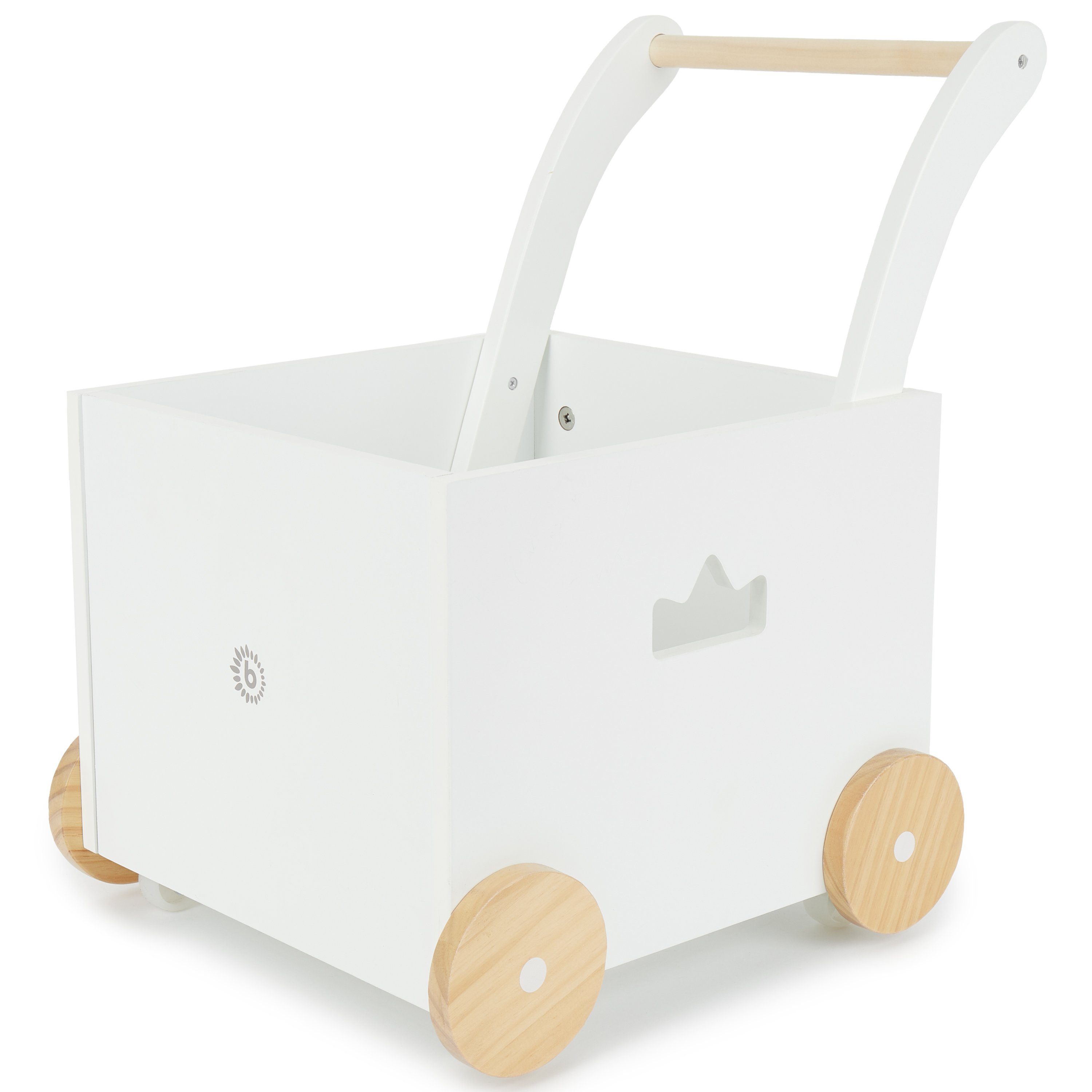 BIECO Lauflernhilfe Bieco Lauflernwagen Holz ab 1 Jahr Multifunktionale Baby Lauflernhilfe Laufwagen für Babys in schlichtem Design Baby Gehhilfe Lauflernhilfe für Babys Baby Laufwagen mit Stauraum