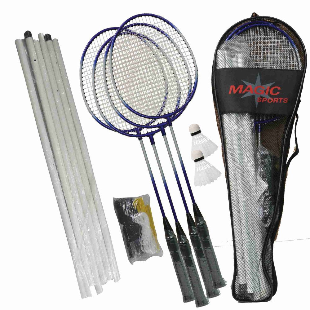 Federballschläger Badminton Komplett-Set - Magic Sports