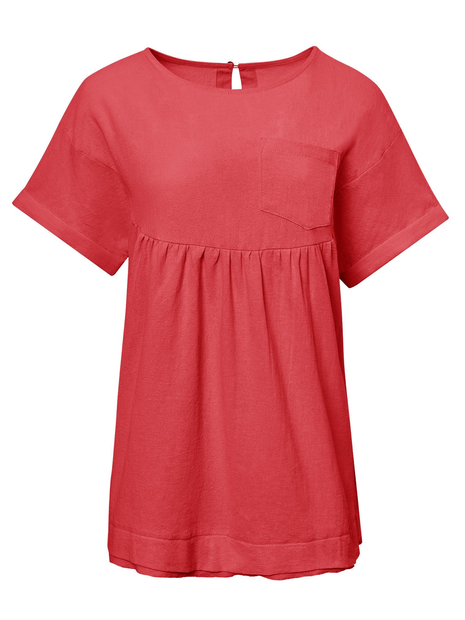 Imily Bela Tunikashirt Damen Babydoll Oberteil (Packung, 1-tlg., 1per-Pack) aus Baumwolle