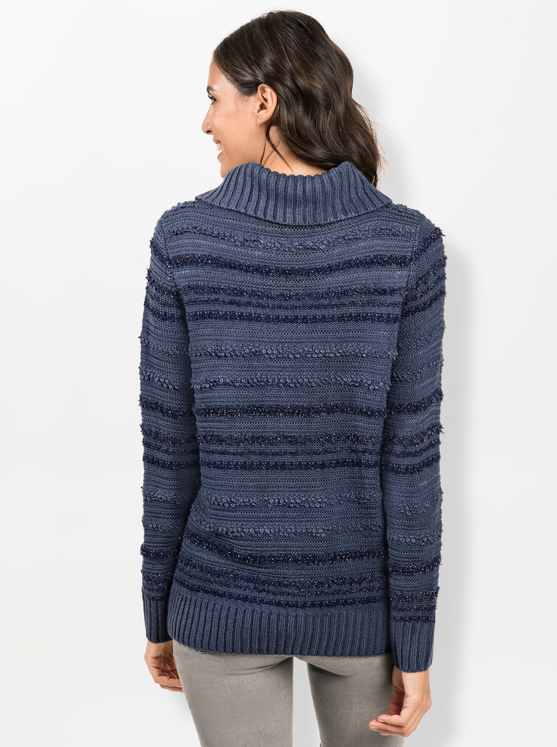 WITT jeansblau-meliert Strickpullover WEIDEN