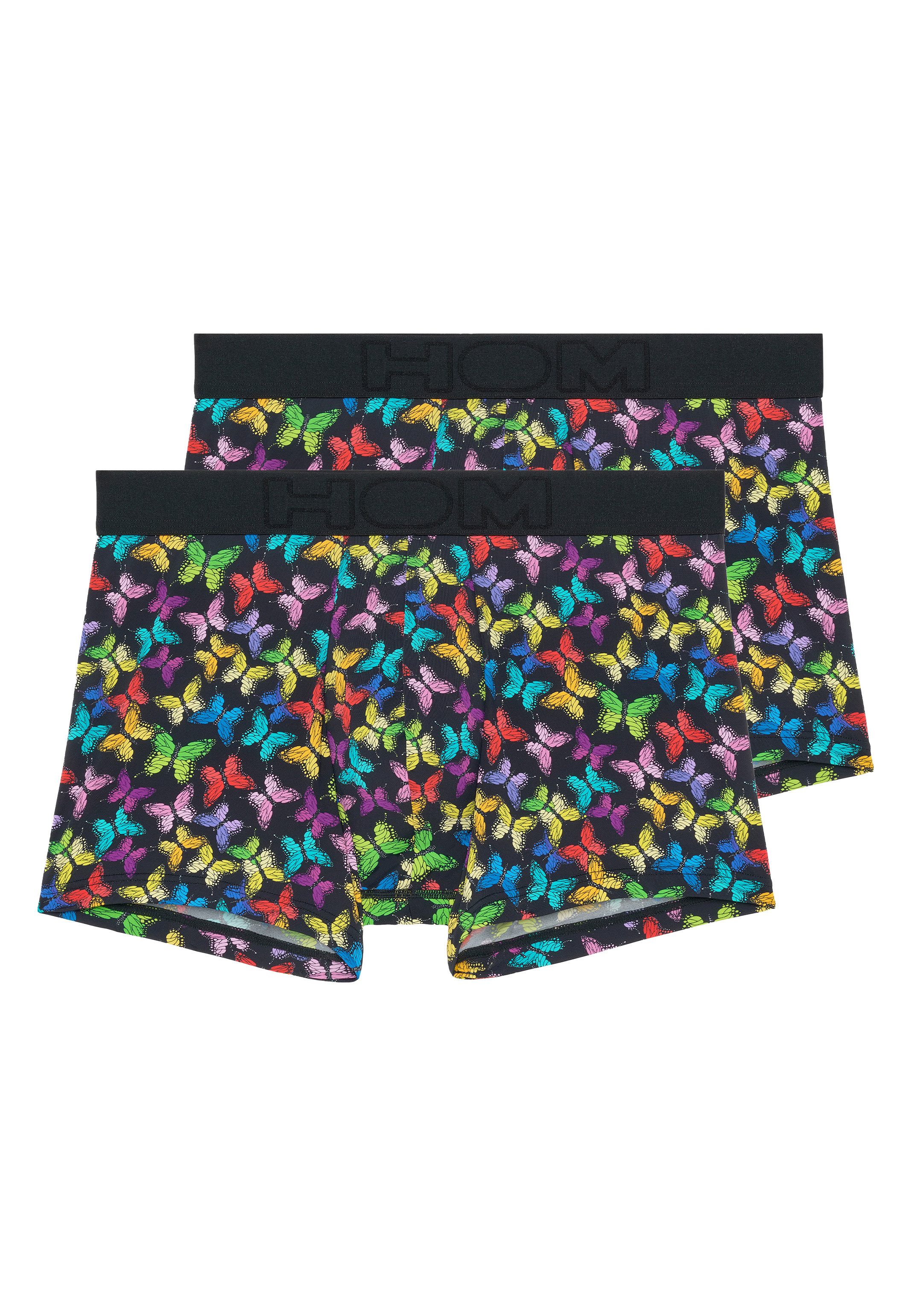 Hom Retro Boxer 2er Pack Butterfly (Spar-Set, 2-St) Retro Short / Pant - ohne Eingriff - Blickdicht - Modernes Design