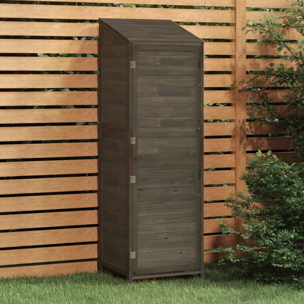 vidaXL Gartenhaus Geräteschuppen Anthrazit 55x52x174,5 cm Massivholz Tanne