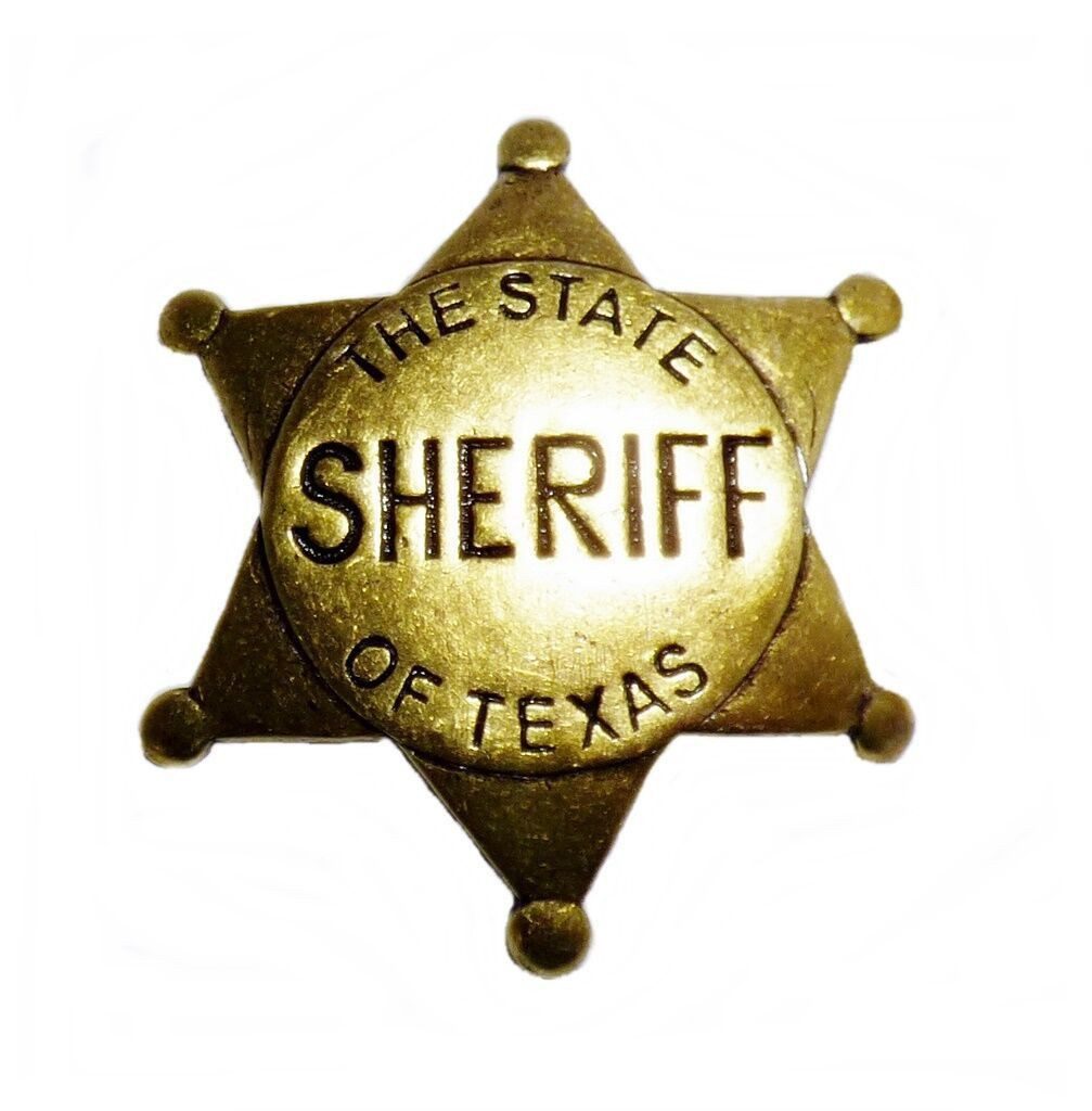 Pins Anstecker Pin Sheriffstern Sheriff The State of Texas Western Country